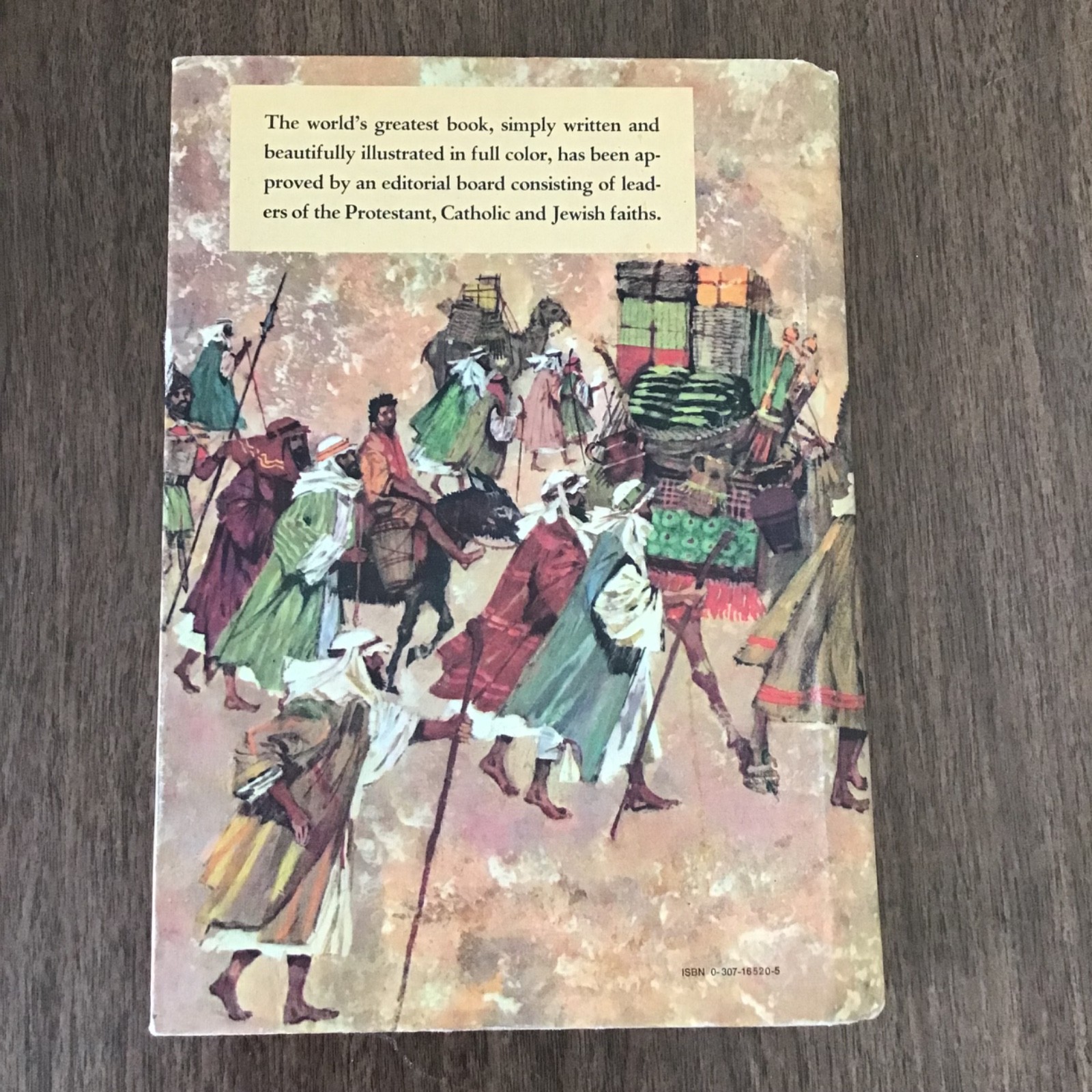 THE CHILDRENS BIBLE Golden Press Vintage 1965 Illustrated Hardcover Inscription