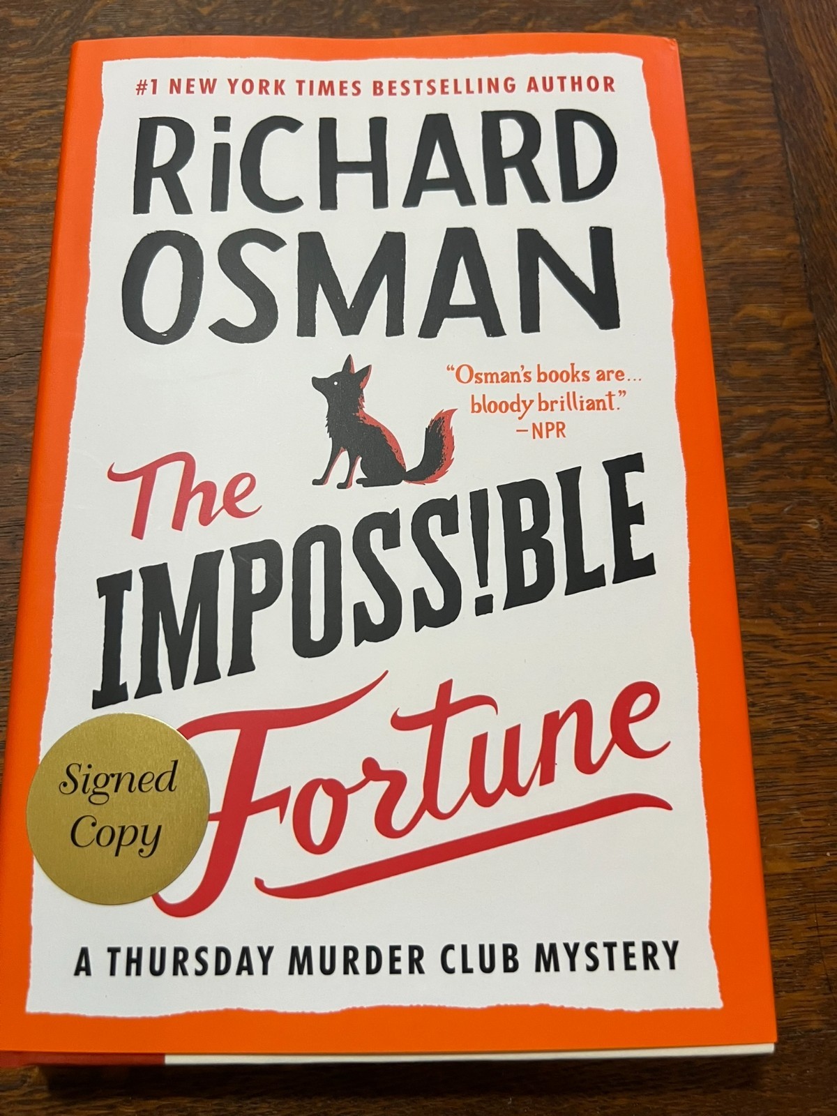 The Impossible Fortune by Richard Osman Signed 1st USA Brand New Hardcover 2025