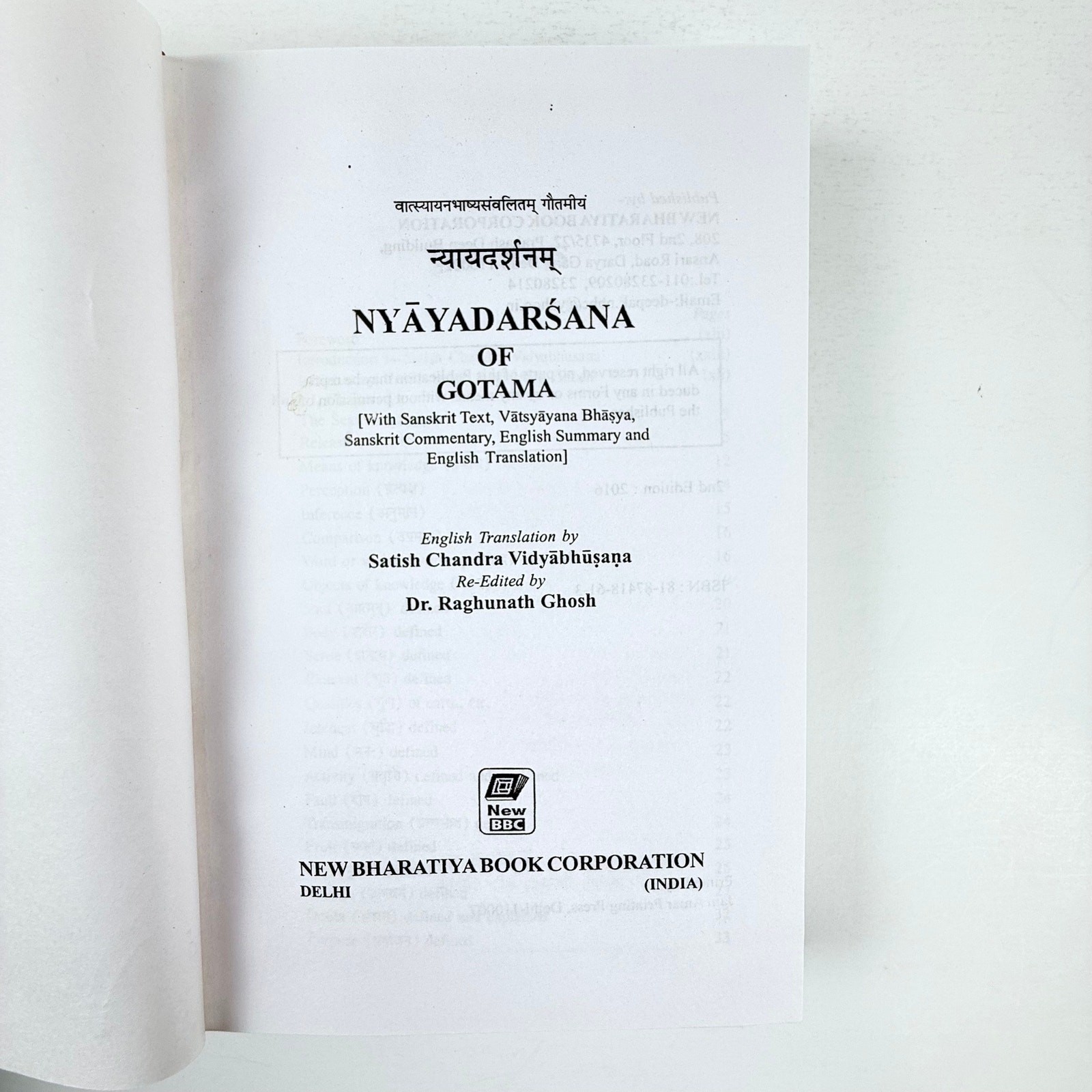 Nyayadarsana of Gotama by Raghunath Ghosh 2016 in Sanskrit and English