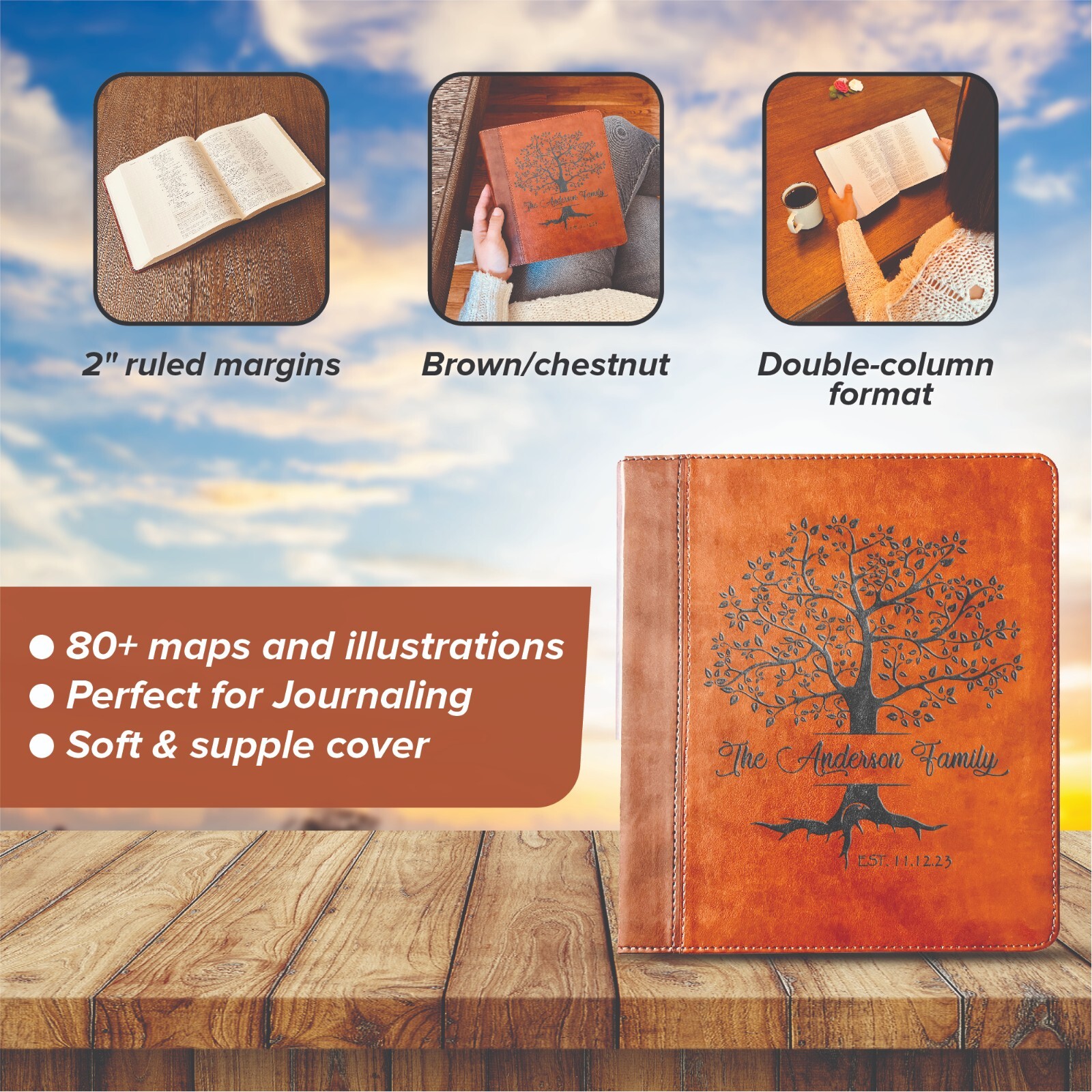 Personalized Family Bible | Custom ESV Family Tree Study Bible | Wedding Gifts