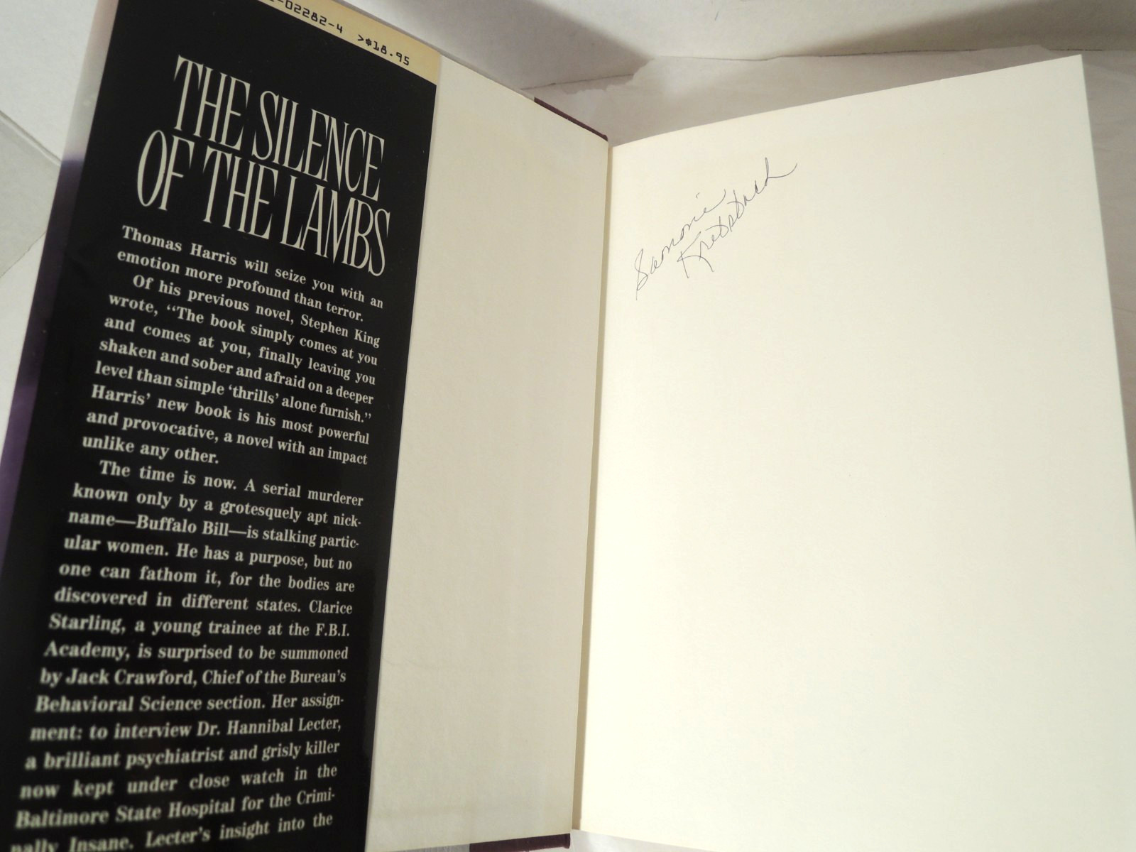 Silence of the Lambs by Thomas Harris Hardcover Dust Jacket 2nd Printing