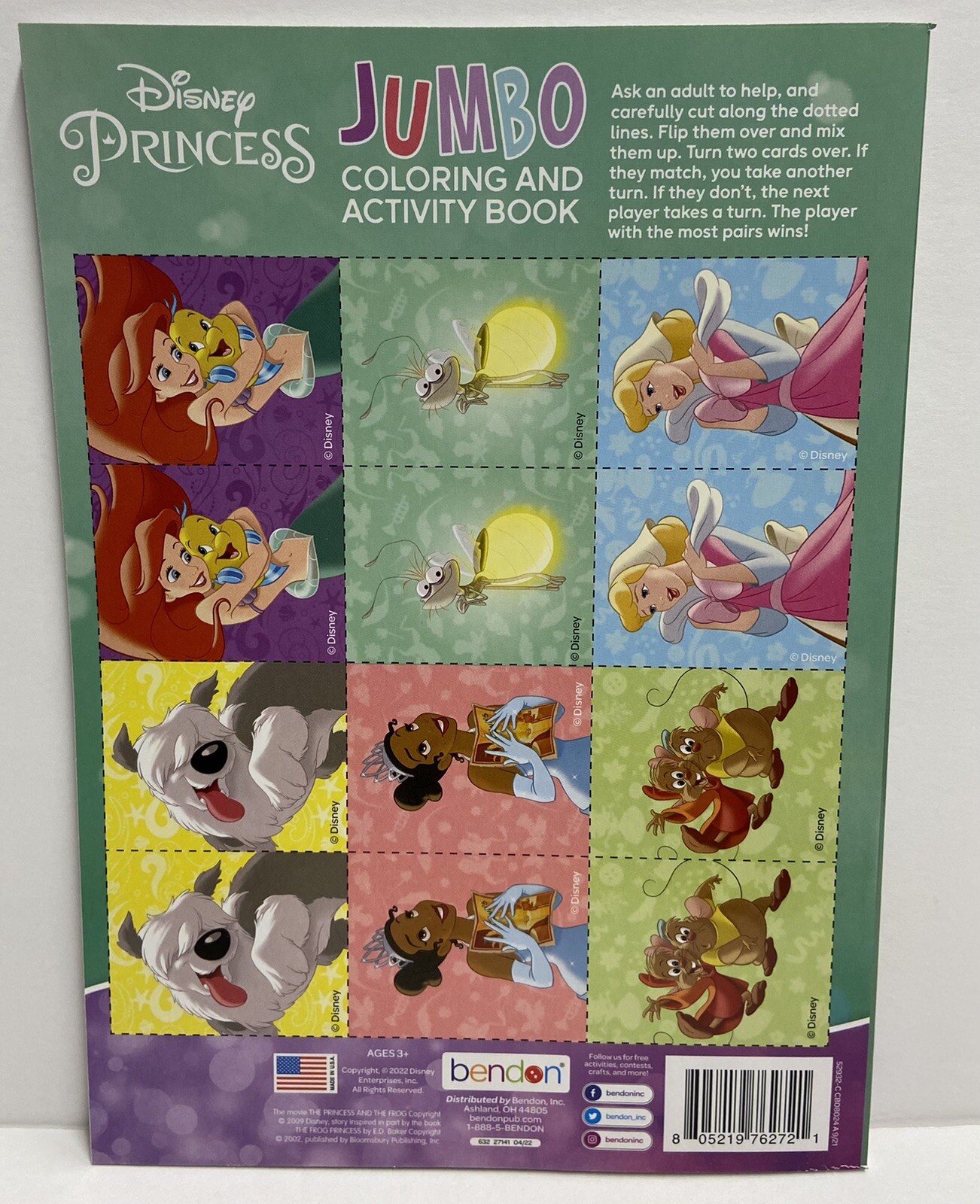 3pc Gift Set Disney Princess Coloring Activity Books Crayons Bookmarks Kids Fun