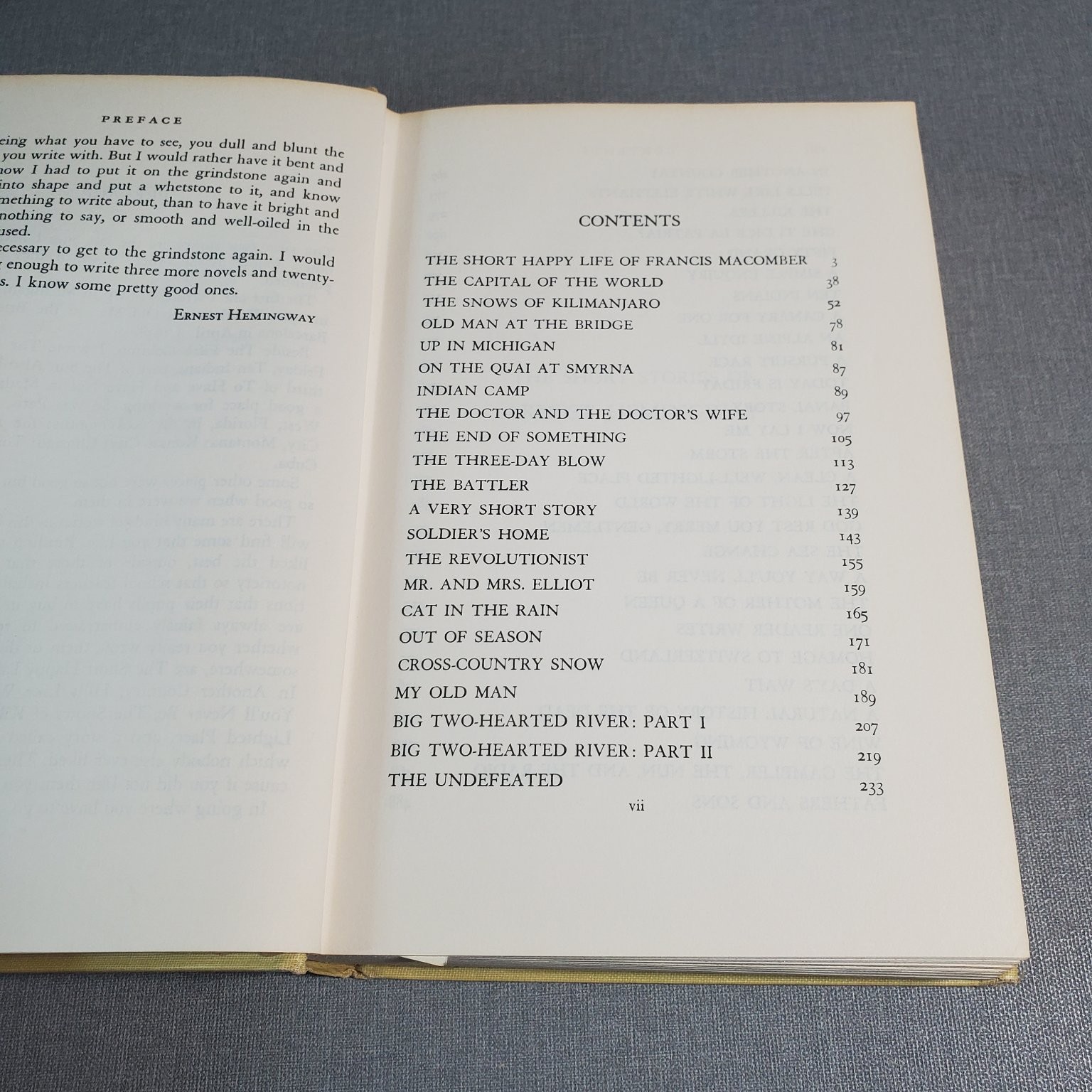 Short Stories of Ernest Hemingway 1937 First Collected Edition Scribner’s