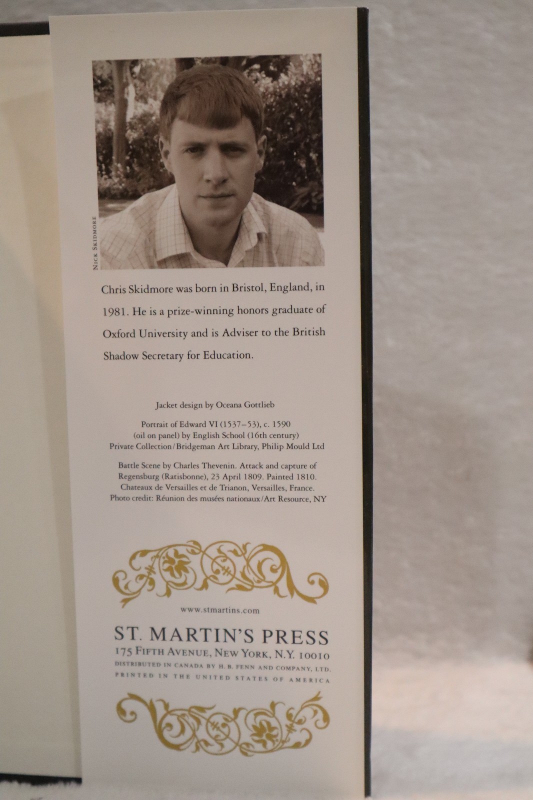 Edward VI by Chris Skidmore St. Martin’s Press 2007 first edition dj hardcover