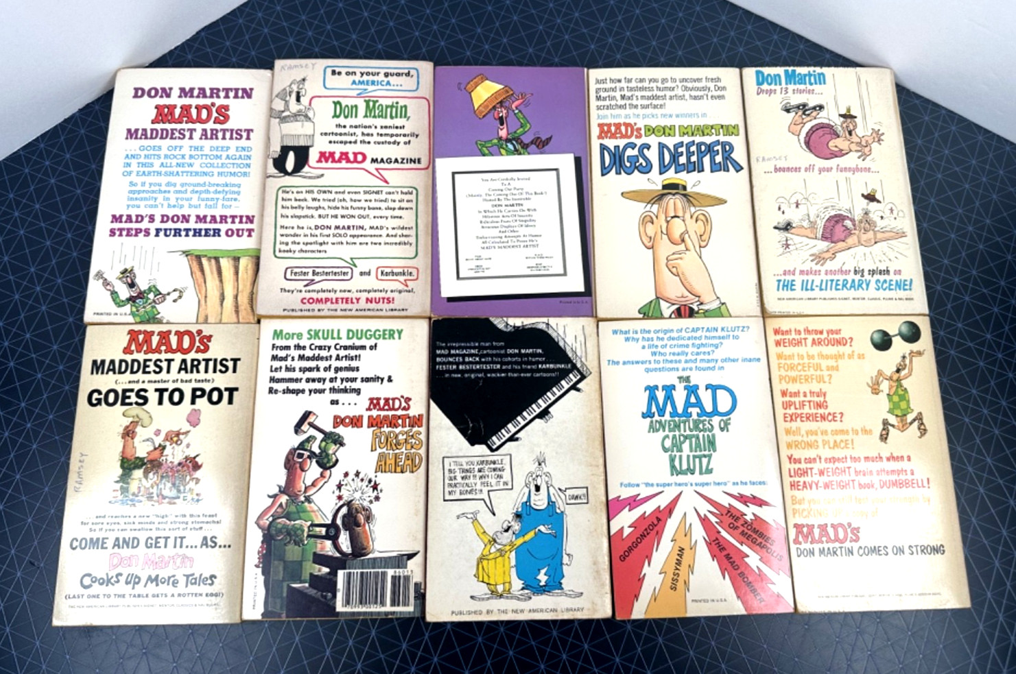 Mad’s Maddest Artist Don Martin Paperback Book Lot of 10 – Vintage 60’s & 70’s