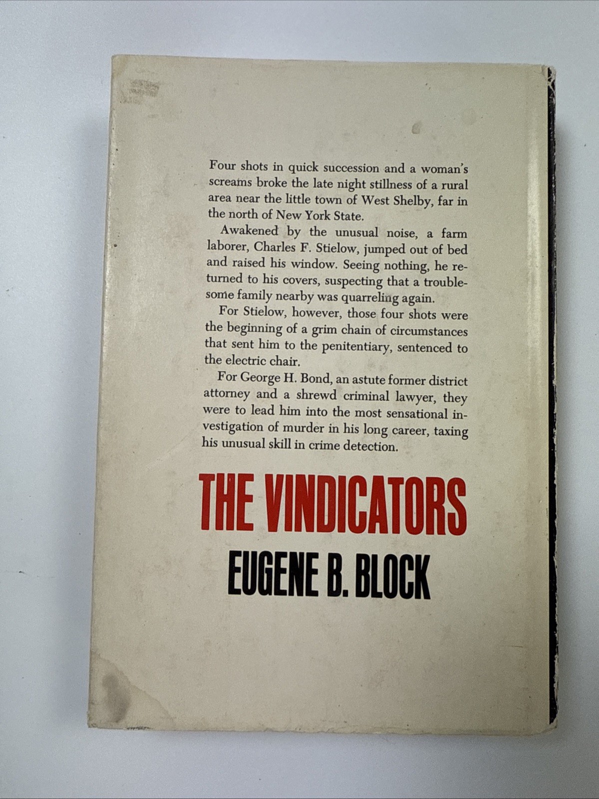 The Vindicators 1963 Hardcover Book by Eugene Block True Crime w/ Dustjacket