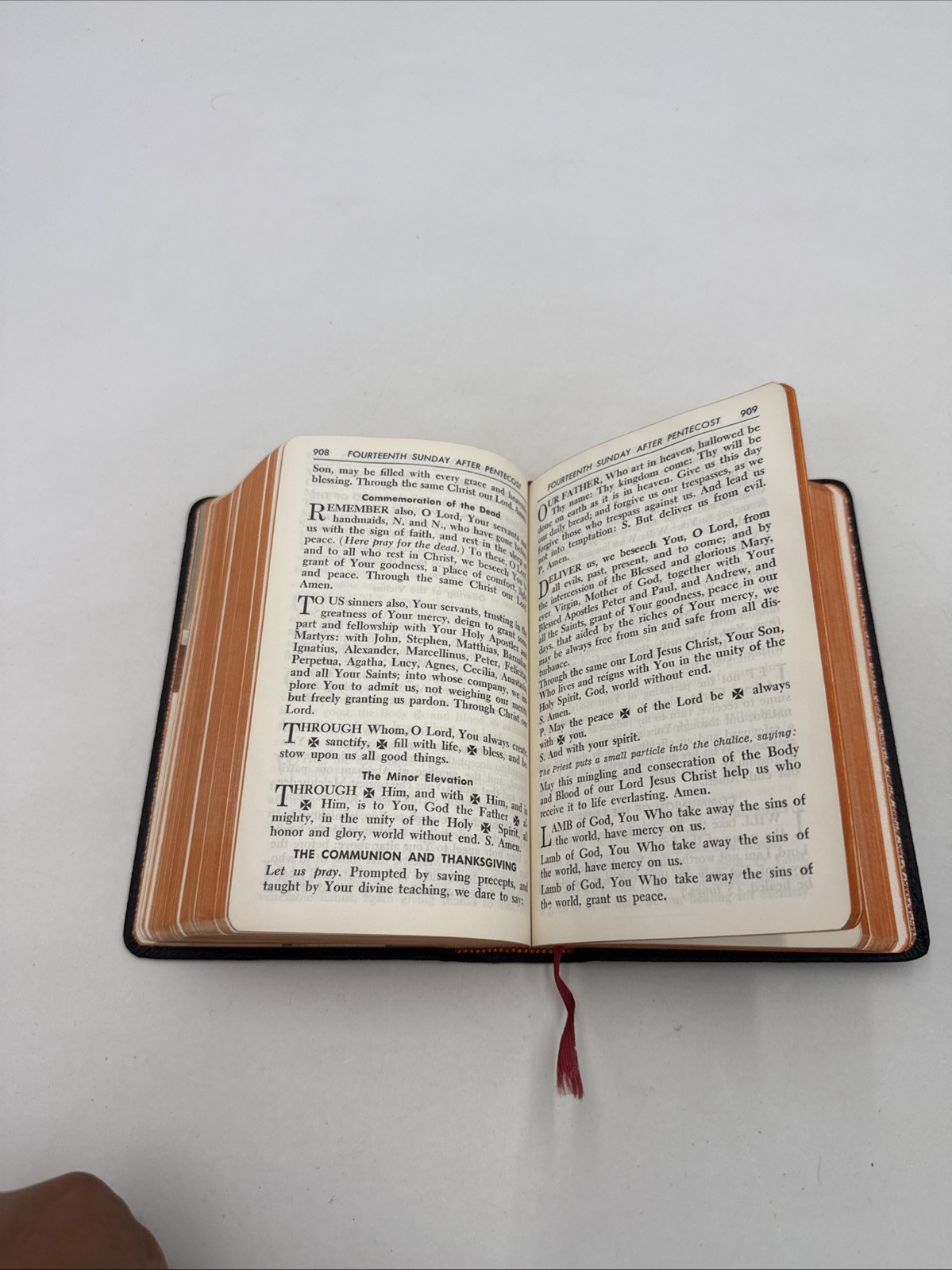 St. Joseph Continuous Catholic Sunday Missal & Hymnal English 1958 Leather