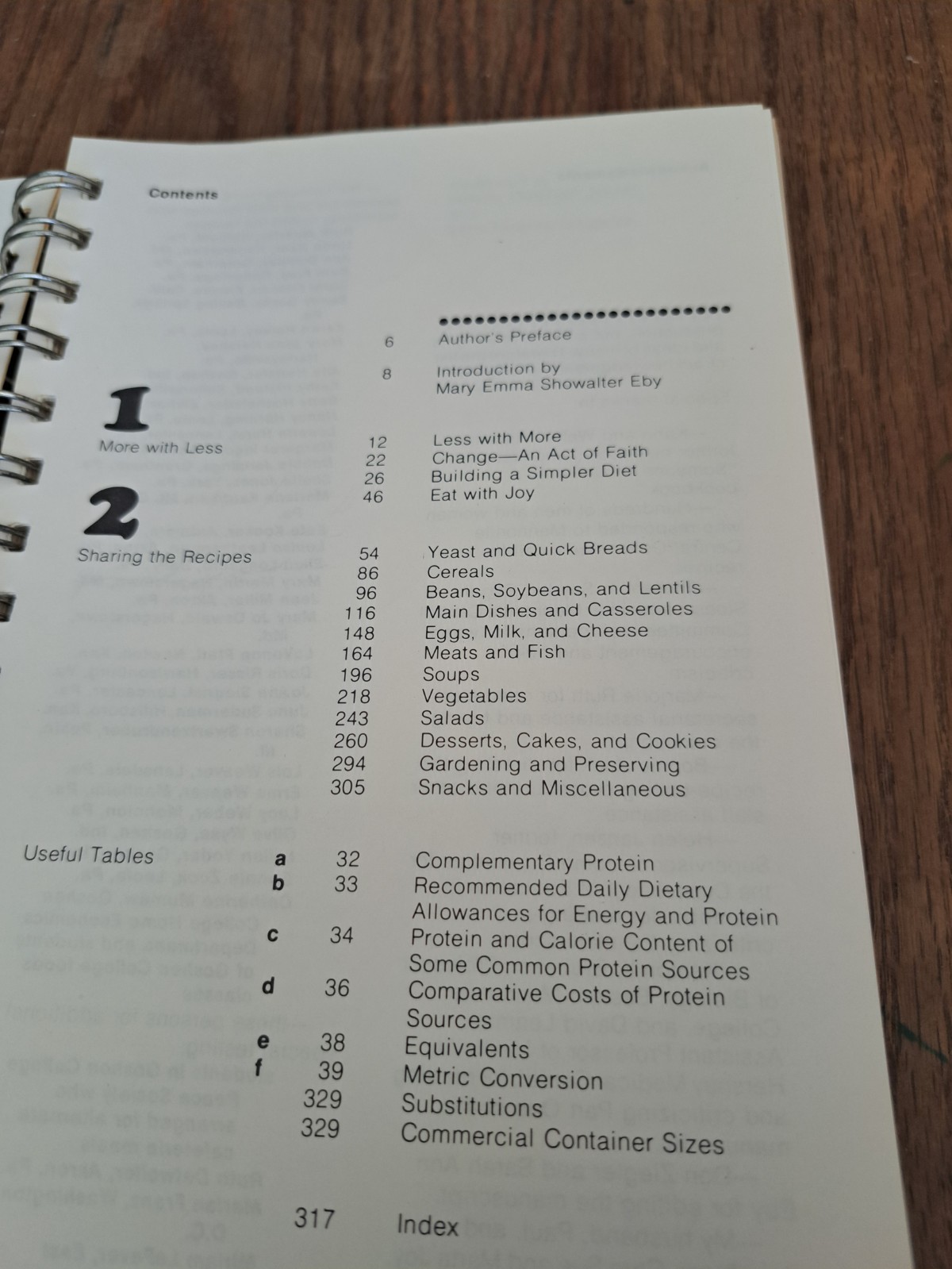 Vintage Mennonite More With Less Cookbook Recipes 1980 Spiral book prepper