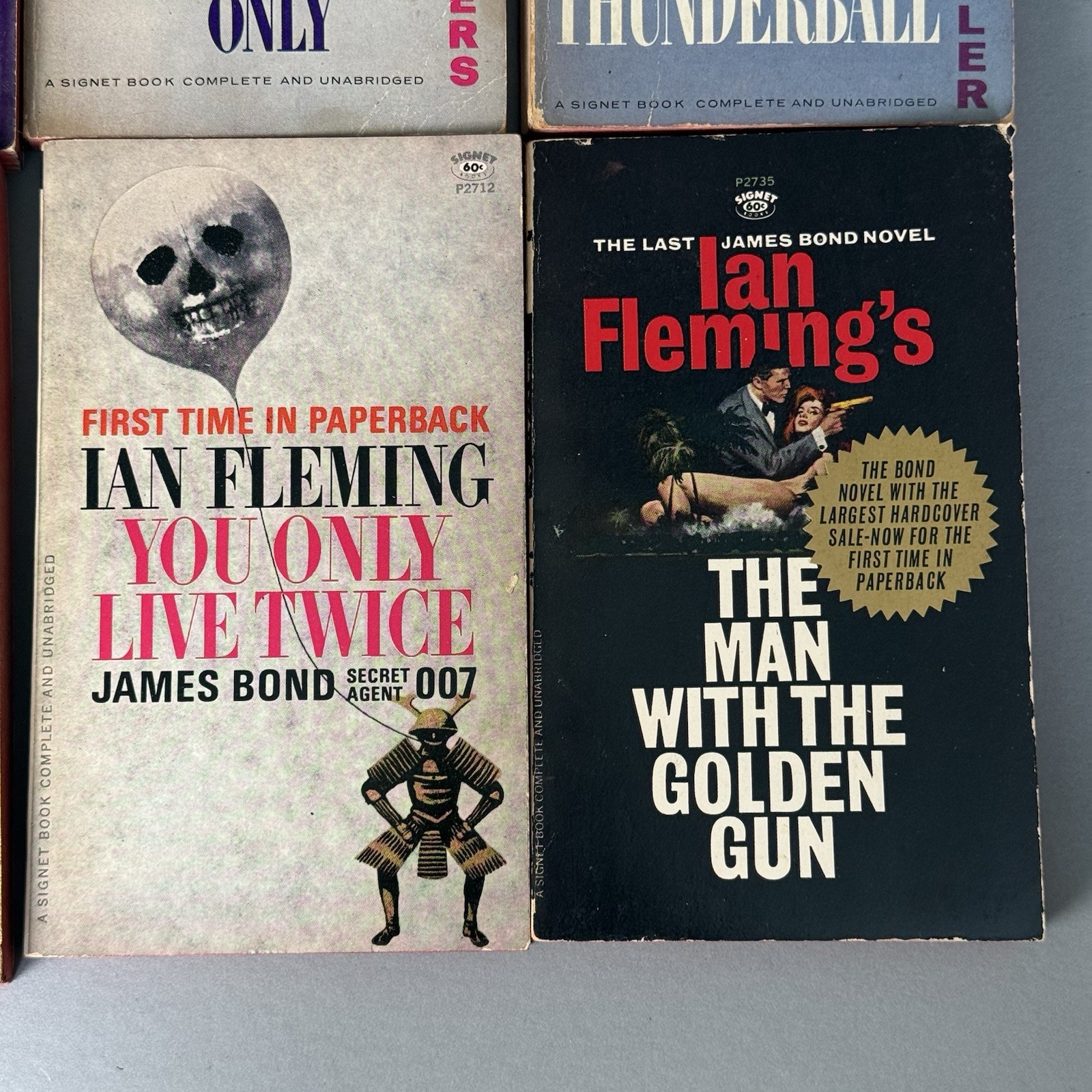 Vintage Ian Fleming James Bond Paperbacks 1960s – Lot of 12 Some 1st Ed. Nice!