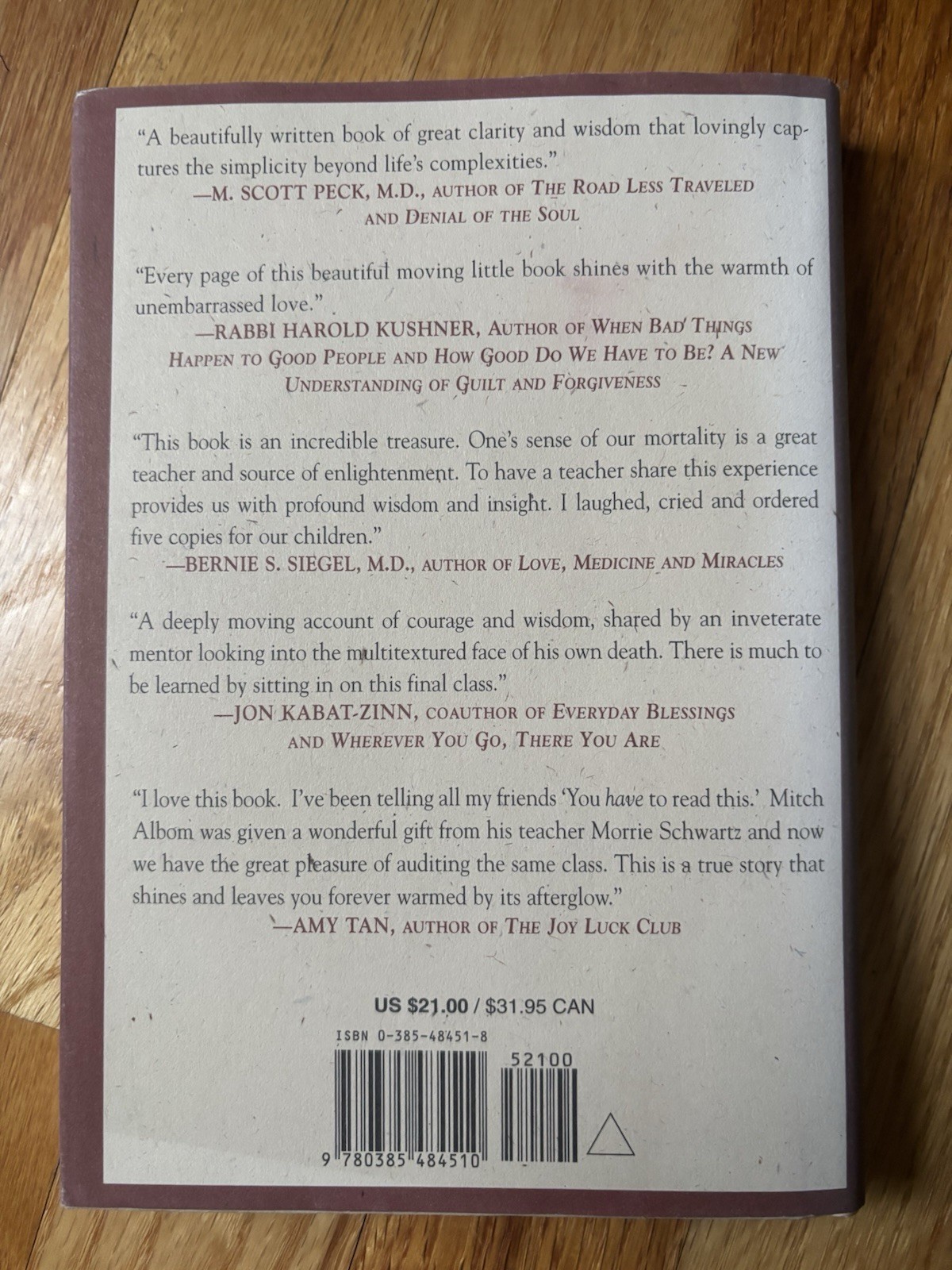 Tuesdays with Morrie: An Old Man, a Young Man, and Life’s Greatest Lesson – GOOD