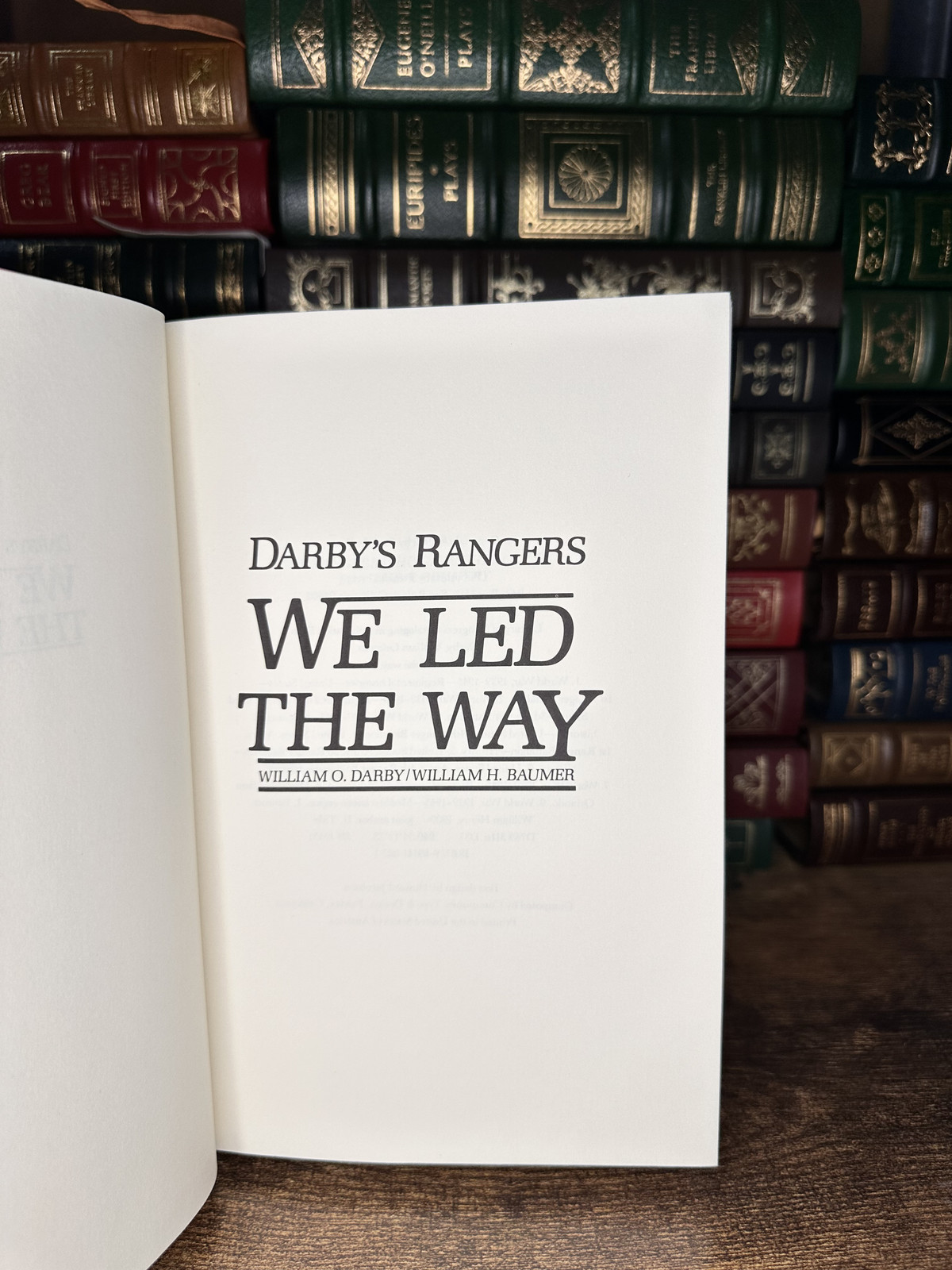 Darby’s Rangers We Led the Way William Darby Baumer Presidio Press Hardcover