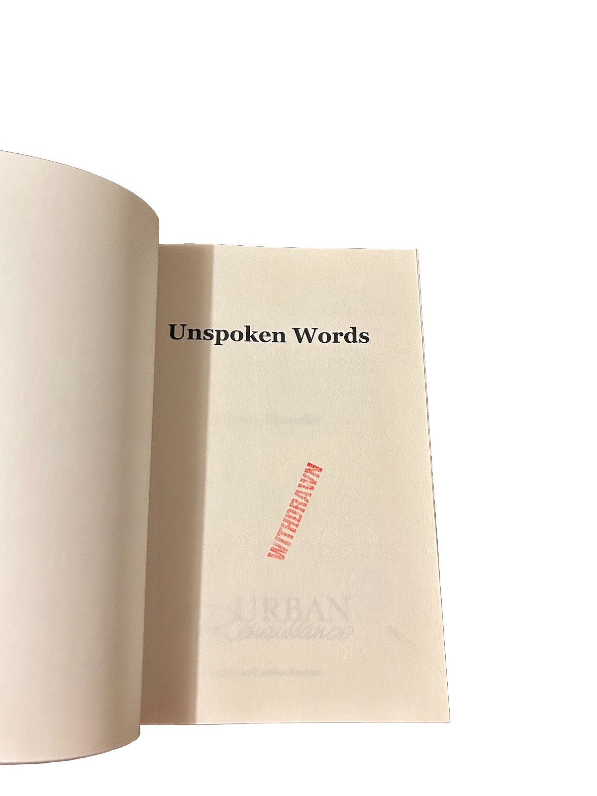 Unspoken Words by Latoya Chandler Paperback- Self-Help, Inspirational….