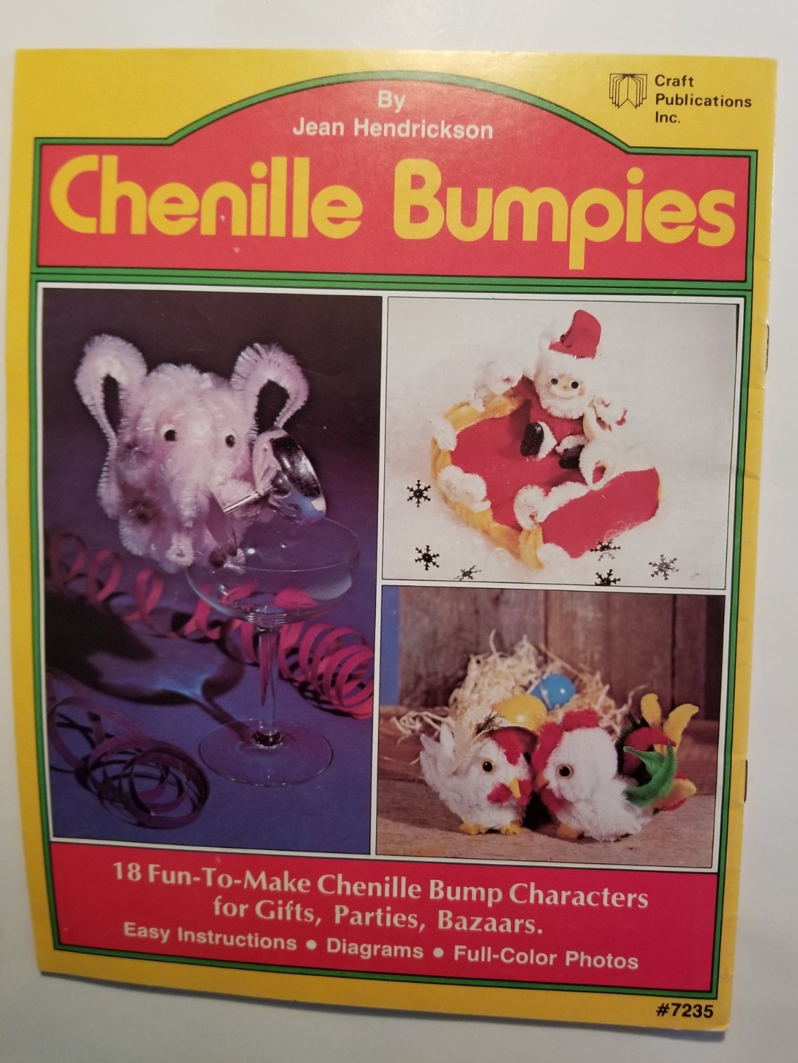 Vintage Chenille Bumpies Payttern Booklet 18 Projects Instructions & Photos 1977