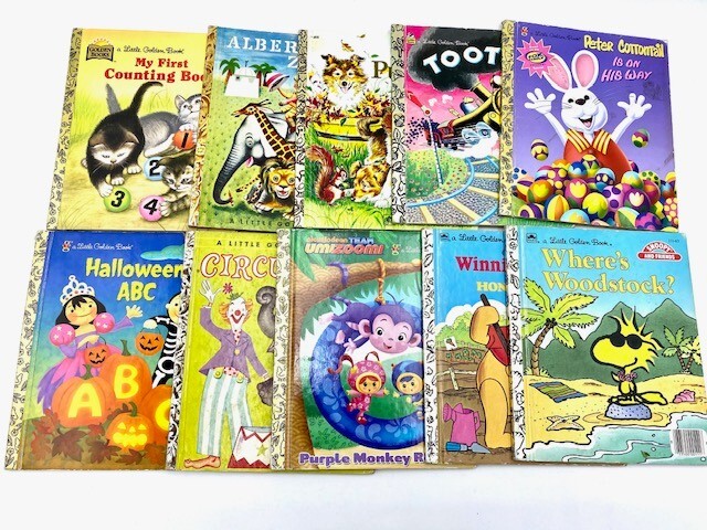 Little golden books 5 lot vintage collectable Disney Random Christmas kids