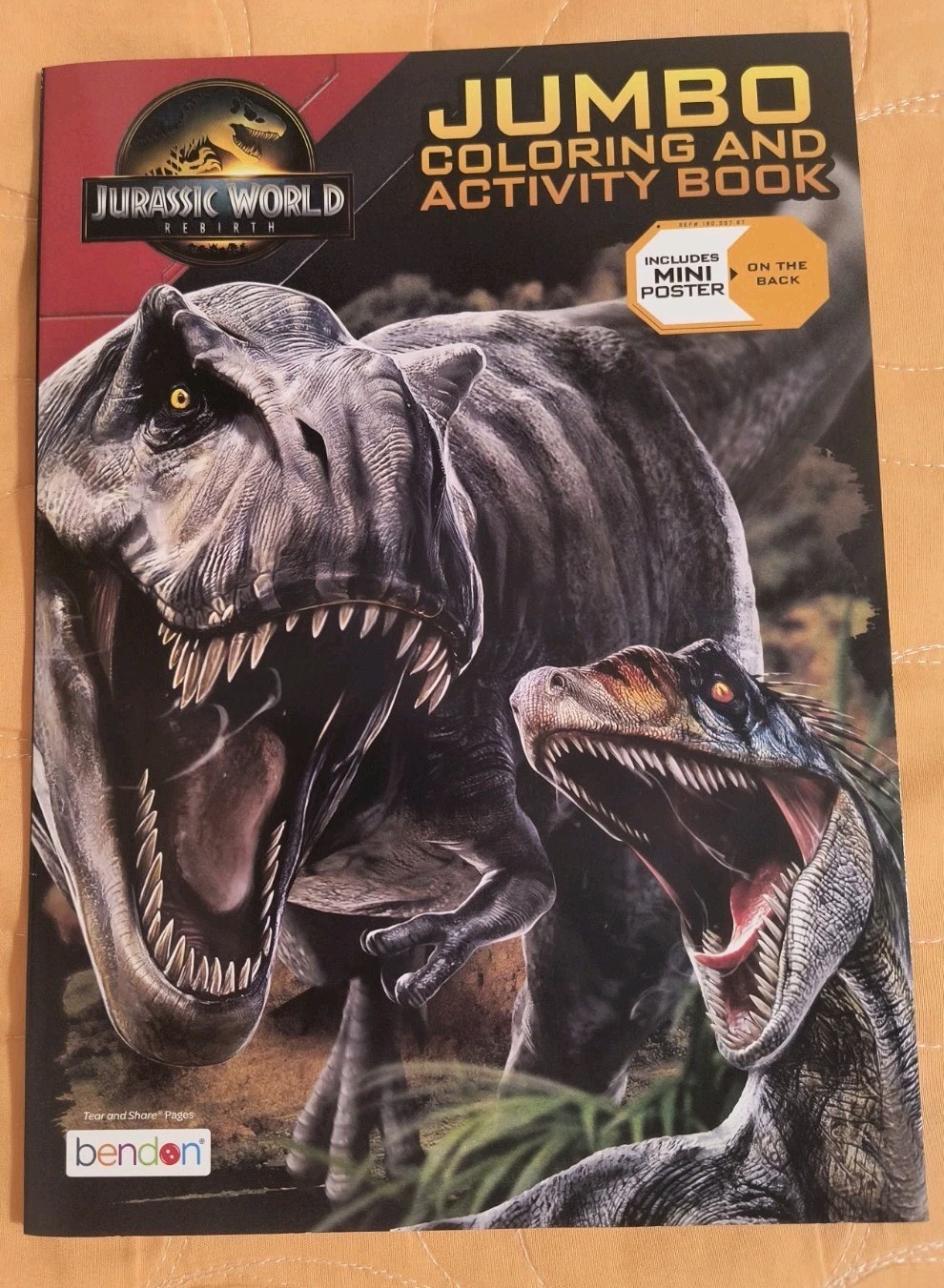 Jurassic World Dinosaurs Coloring/Activity Book with Tear/Share Pages 🆕🆓ship!