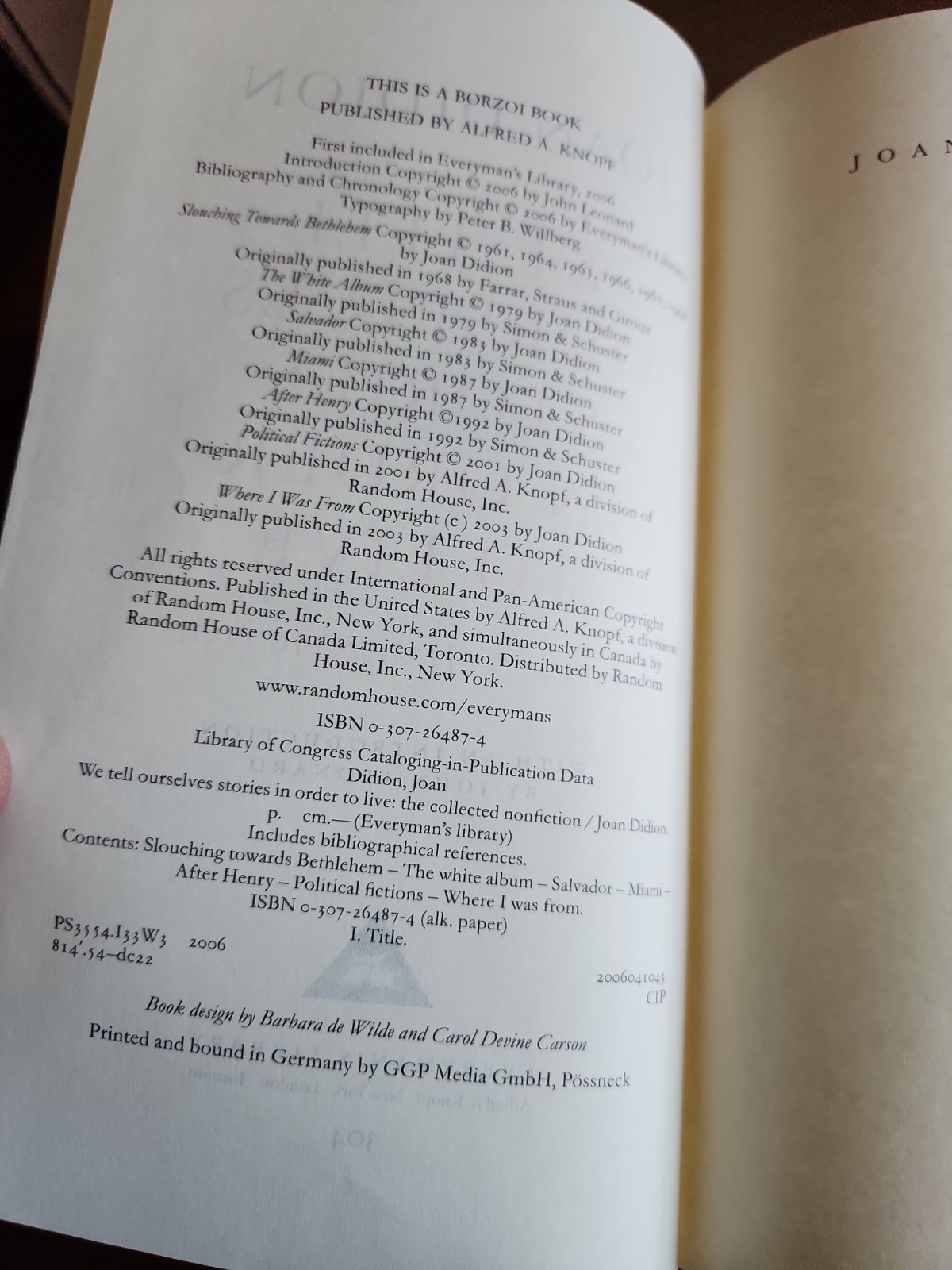 We Tell Ourselves Stories in Order to Live -Joan Didion, Everyman’s Library 2006