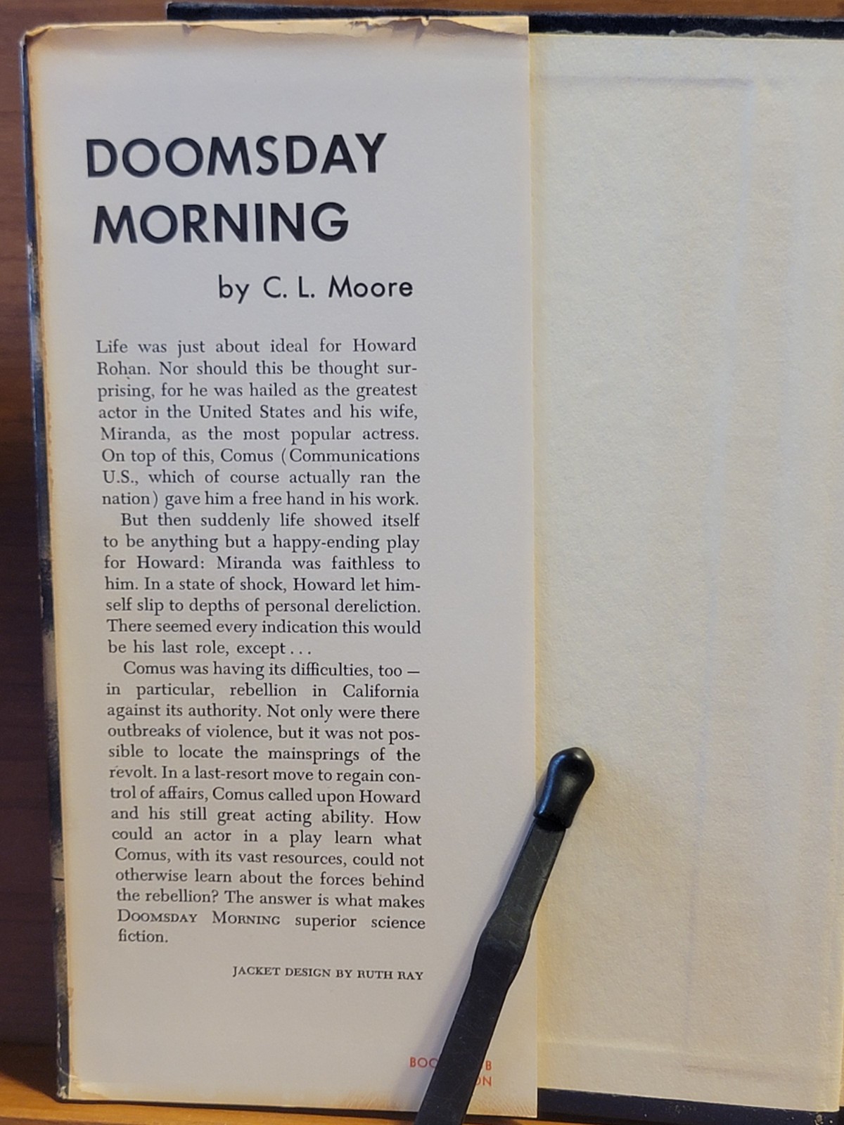 Doomsday Morning by C.L. Moore Double Day 1957 Book Club Edition