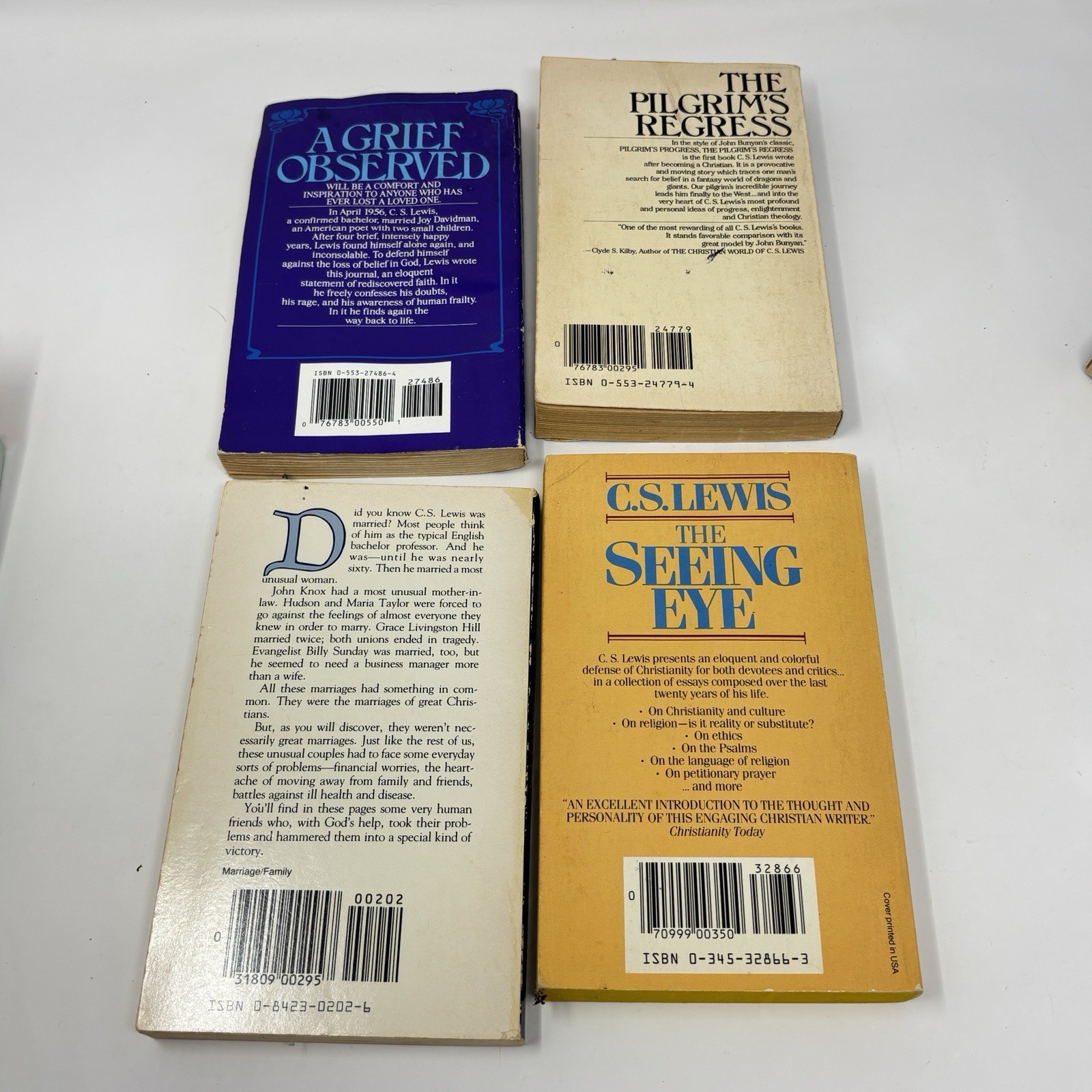 Lot of 12 C S Lewis Books Vintage Paperback Christian Fantasy Theology
