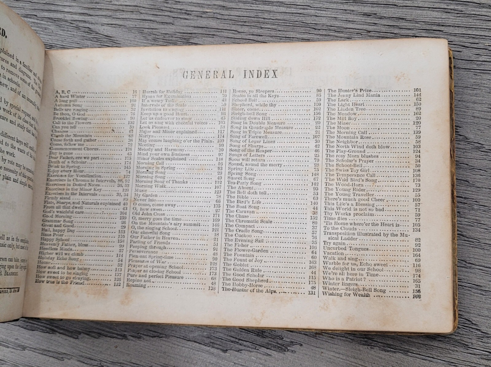 1853 Music Reader Book – The Singing Bird by William B. Bradbury 176 pages