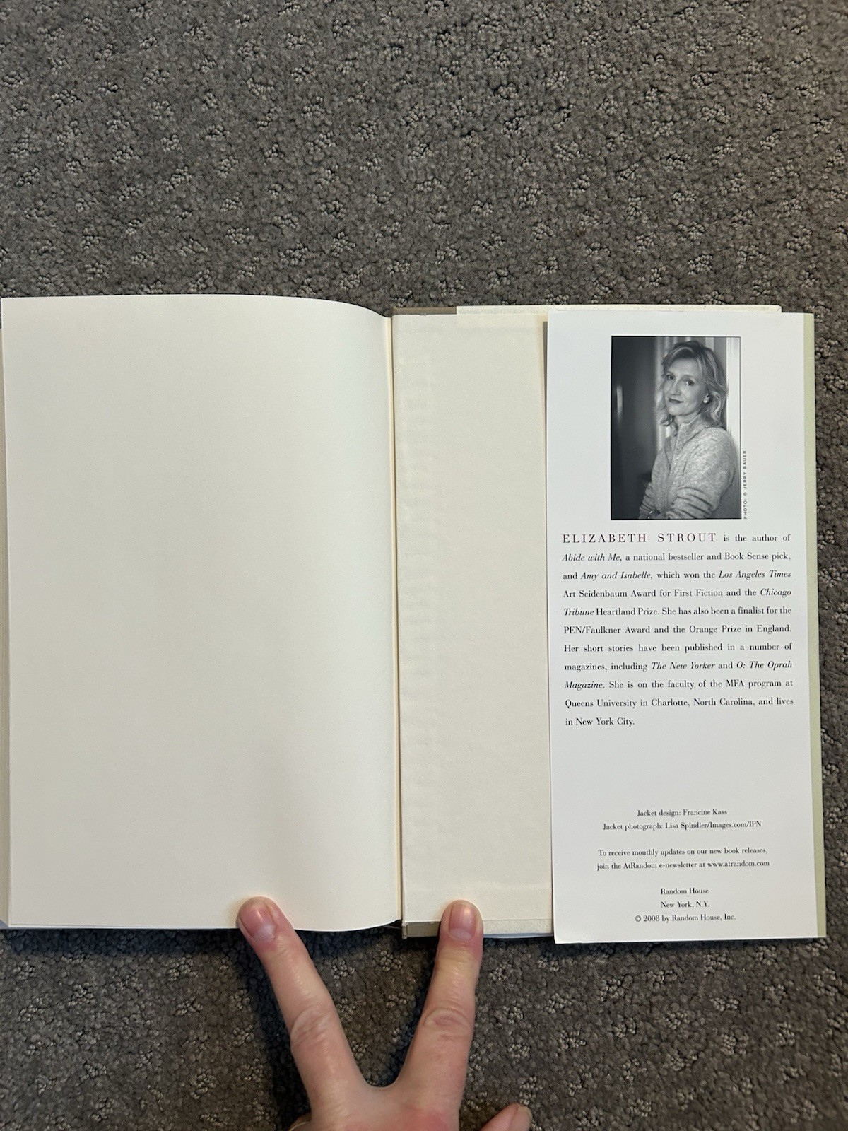 Olive Kitteridge, *SIGNED* by Elizabeth Strout . 2008. HCDJ Like New