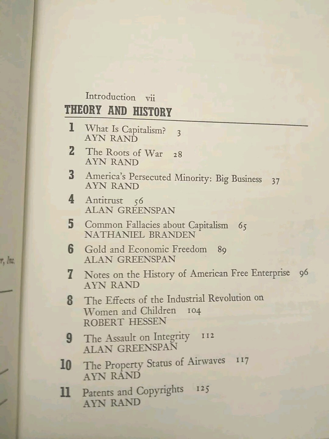 Capitalism: The Unknown Ideal Ayn Rand ( HC 1966 2nd Print) Alan Greenspan Book