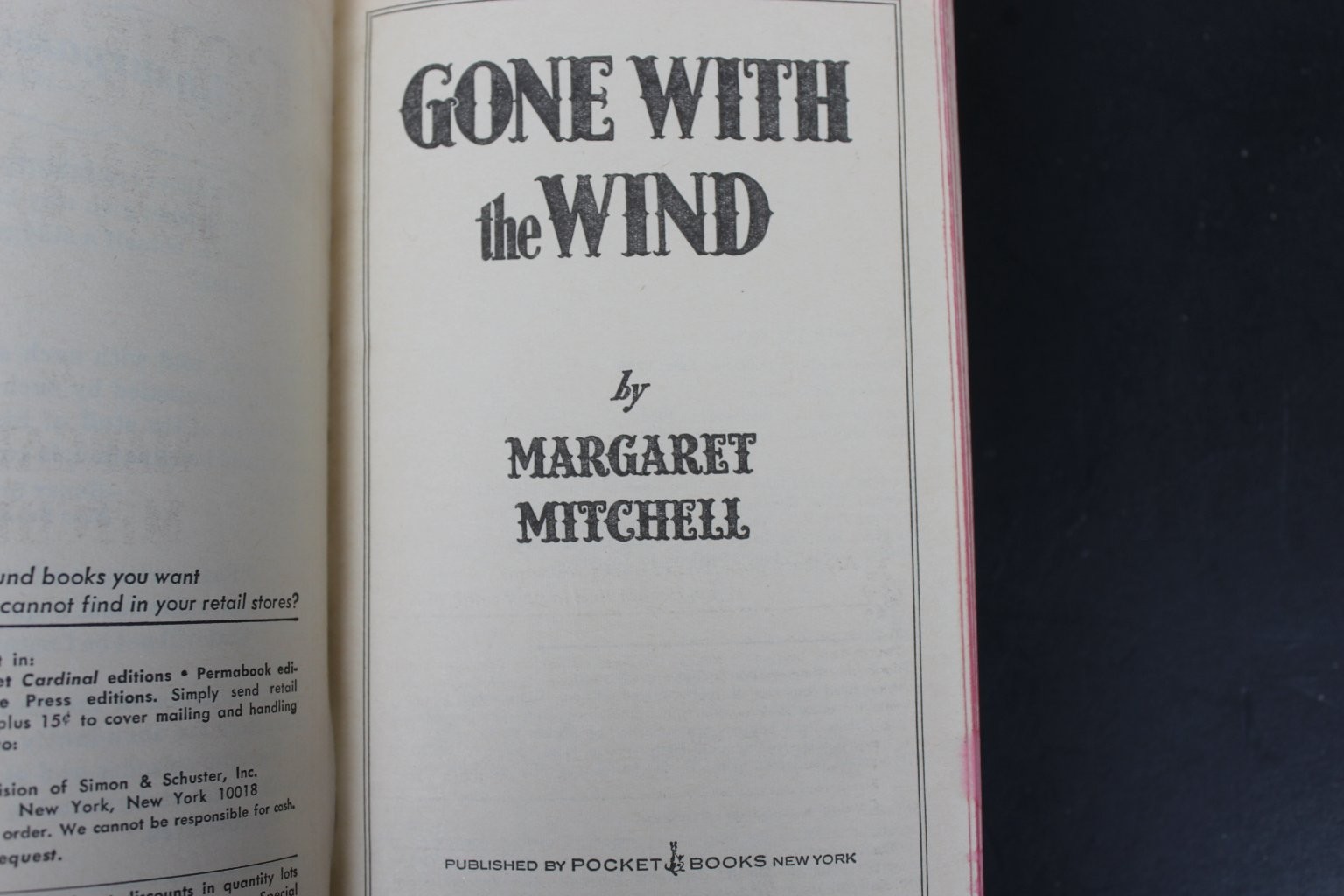 Gone With the Wind Margaret Mitchell 1970 Pocket Books Pulitzer Prize Fiction PB