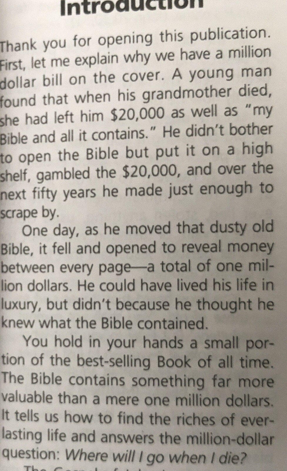 The Million Dollar Gospel Of John Bible Book by Ray Comfort 2021 Bridge Logos P