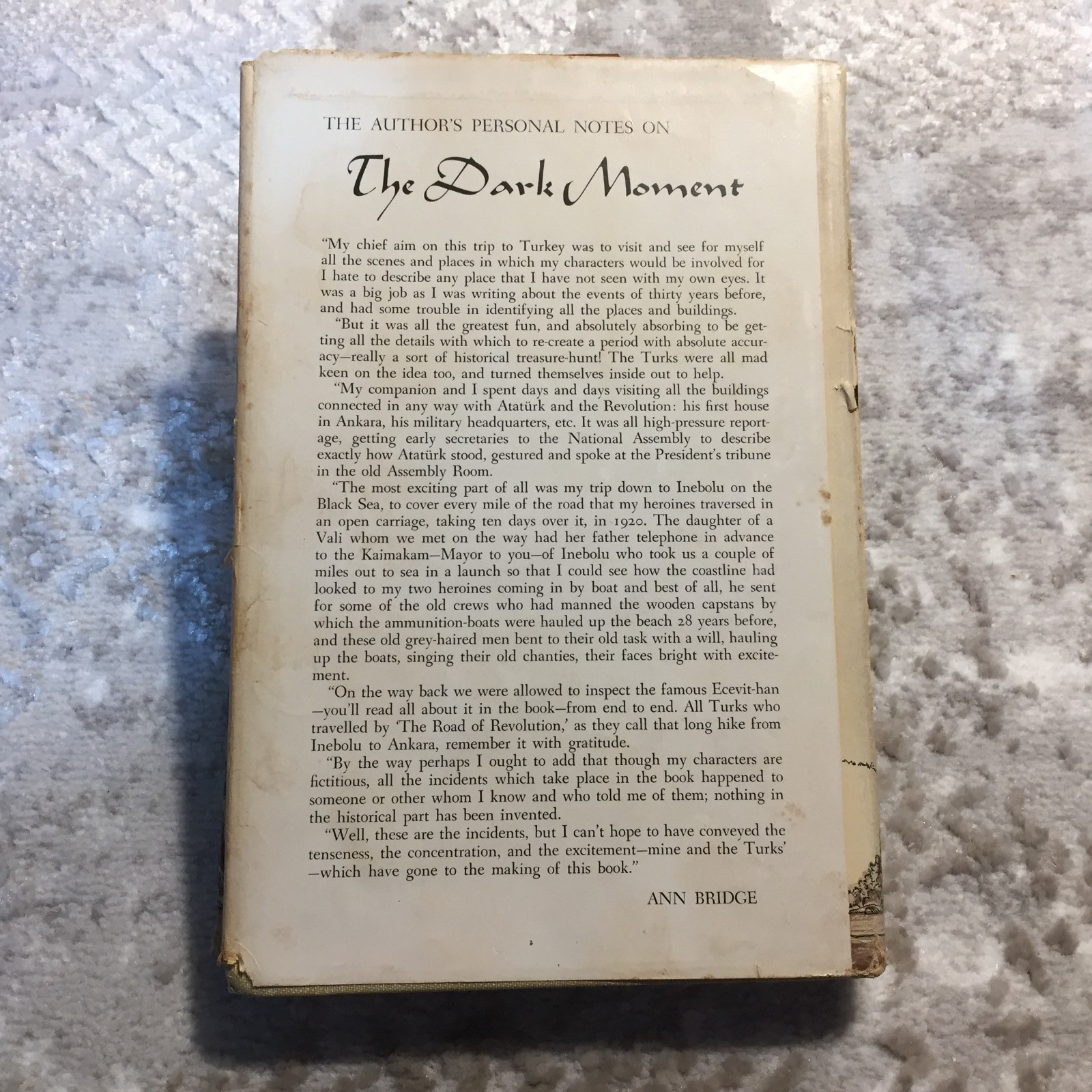 The Dark Moment Ann Bridge 1952 The Macmillan Company National Transformation