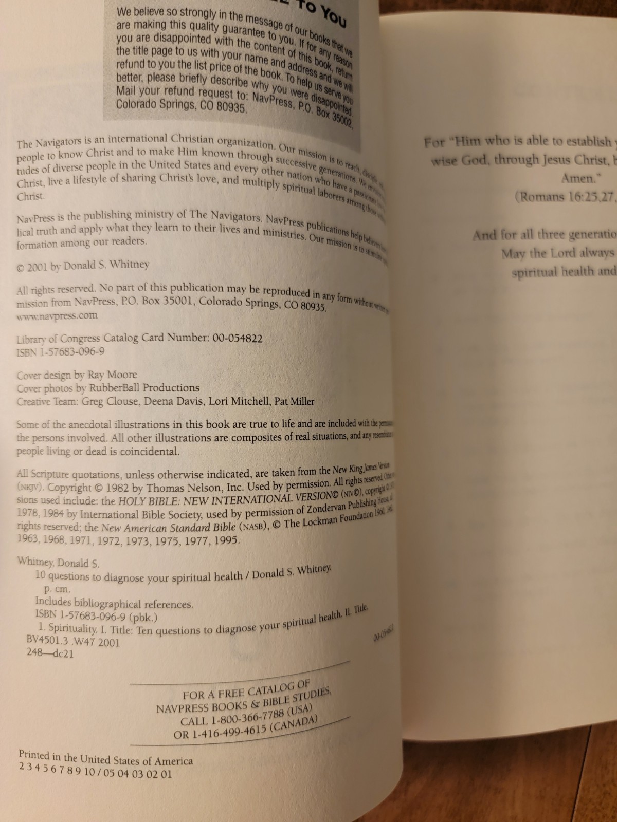 Ten Questions to Diagnose Your Spiritual Health, Donald S. Whitney