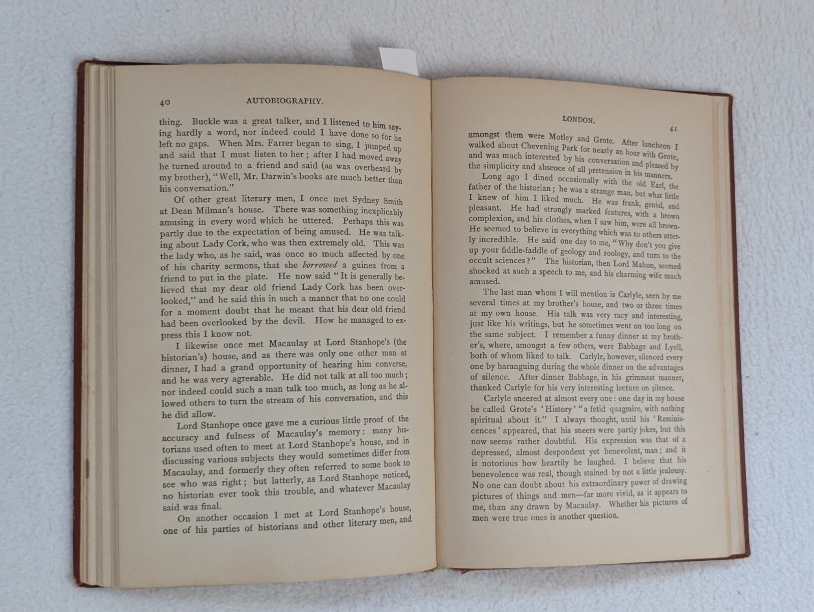 The Autobiography of Charles Darwin ~ Antique 1929 Hardcover ~ D. Appleton & Co