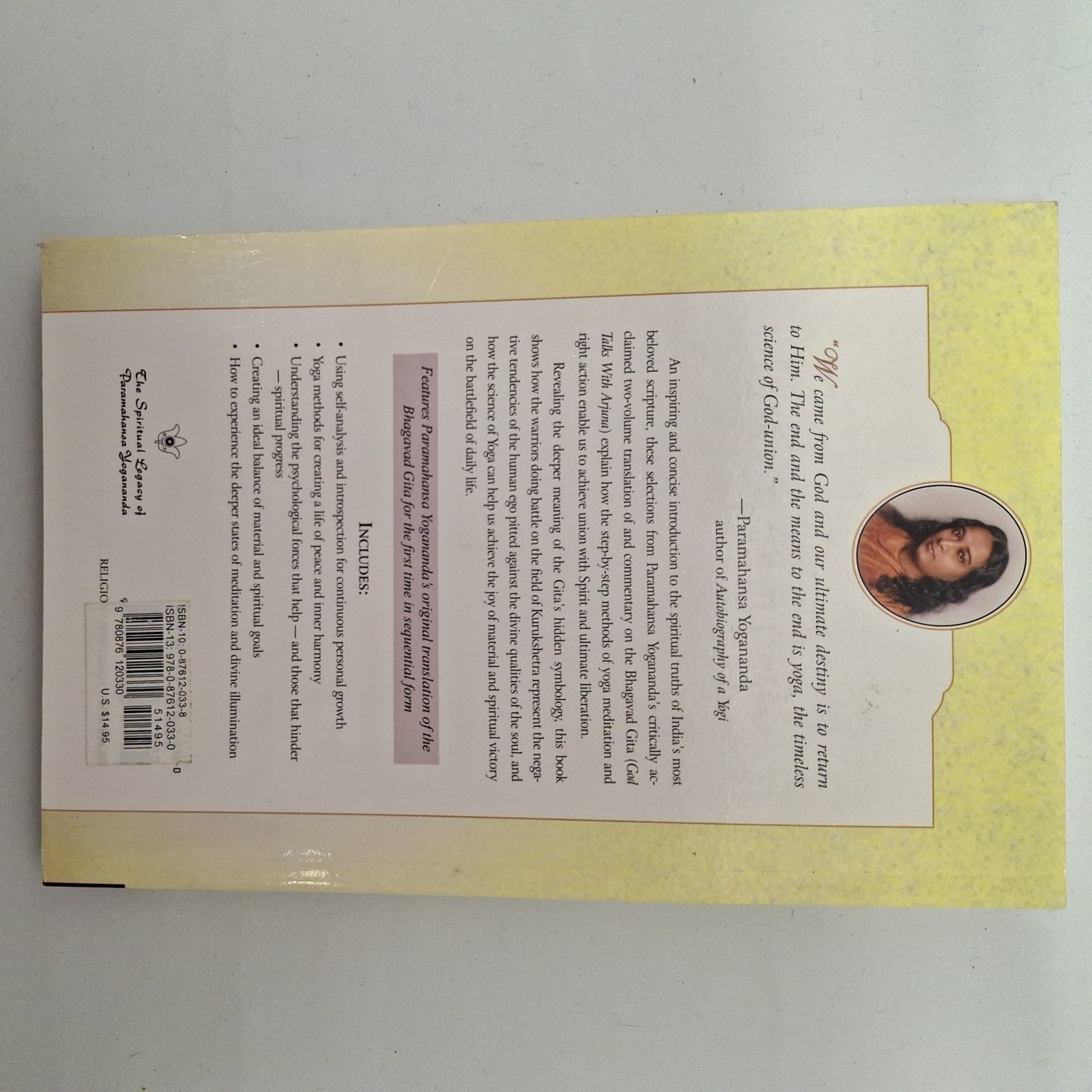 Yoga of the Bhagavad Gita Yogananda