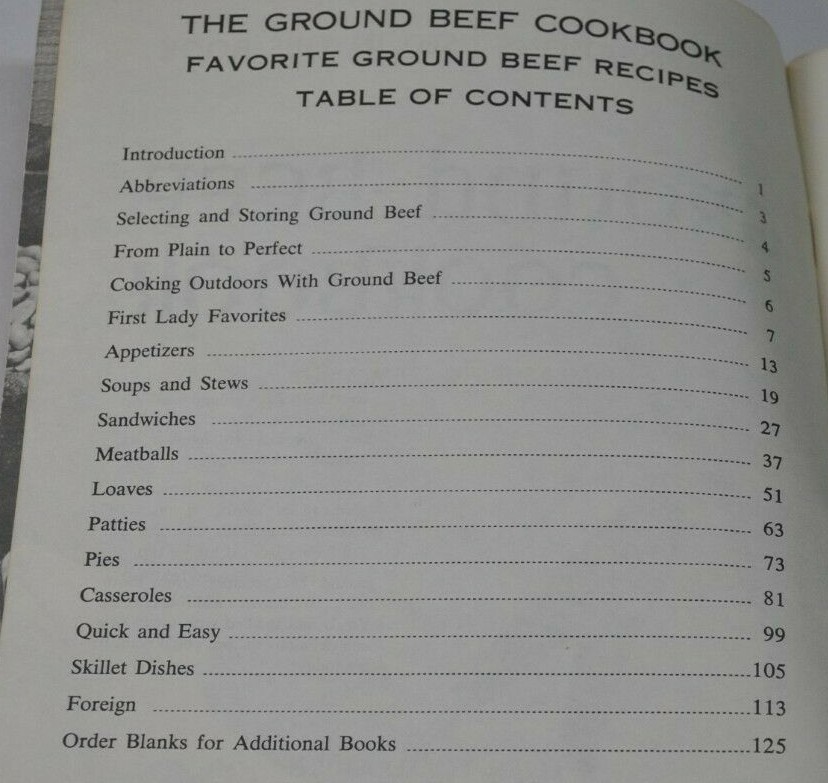 1967 Ground Beef Cookbook Over 500 Favorite Recipes Press 124 pages Vintage