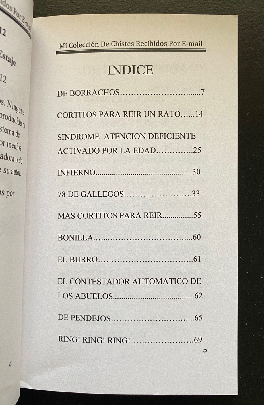 Libro de Chistes „Mi Colección De Chistes Recibidos Por E-Mail“ jokes in Spanish