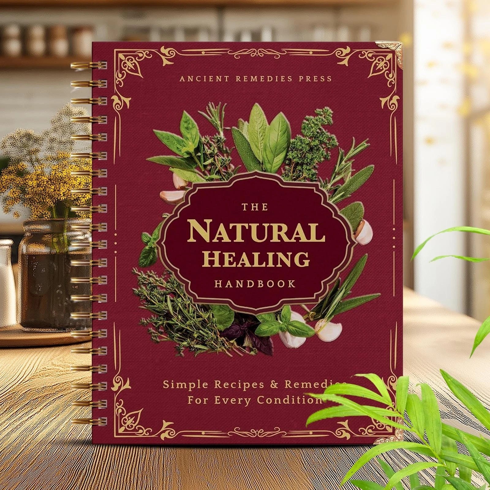 The Natural Handbook Bound For Herbal Remedies And Natural Recipes By Ancient TL
