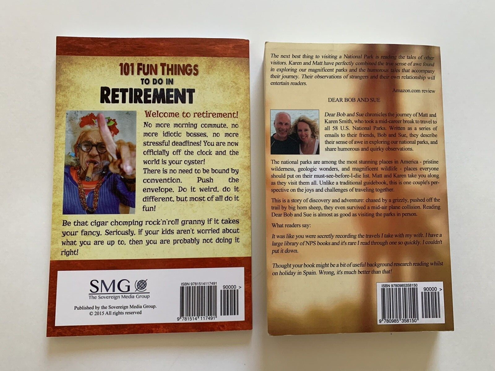 Fun Things to Do In Retirement Book & Dear Bob & Sue Journey Thru National Parks