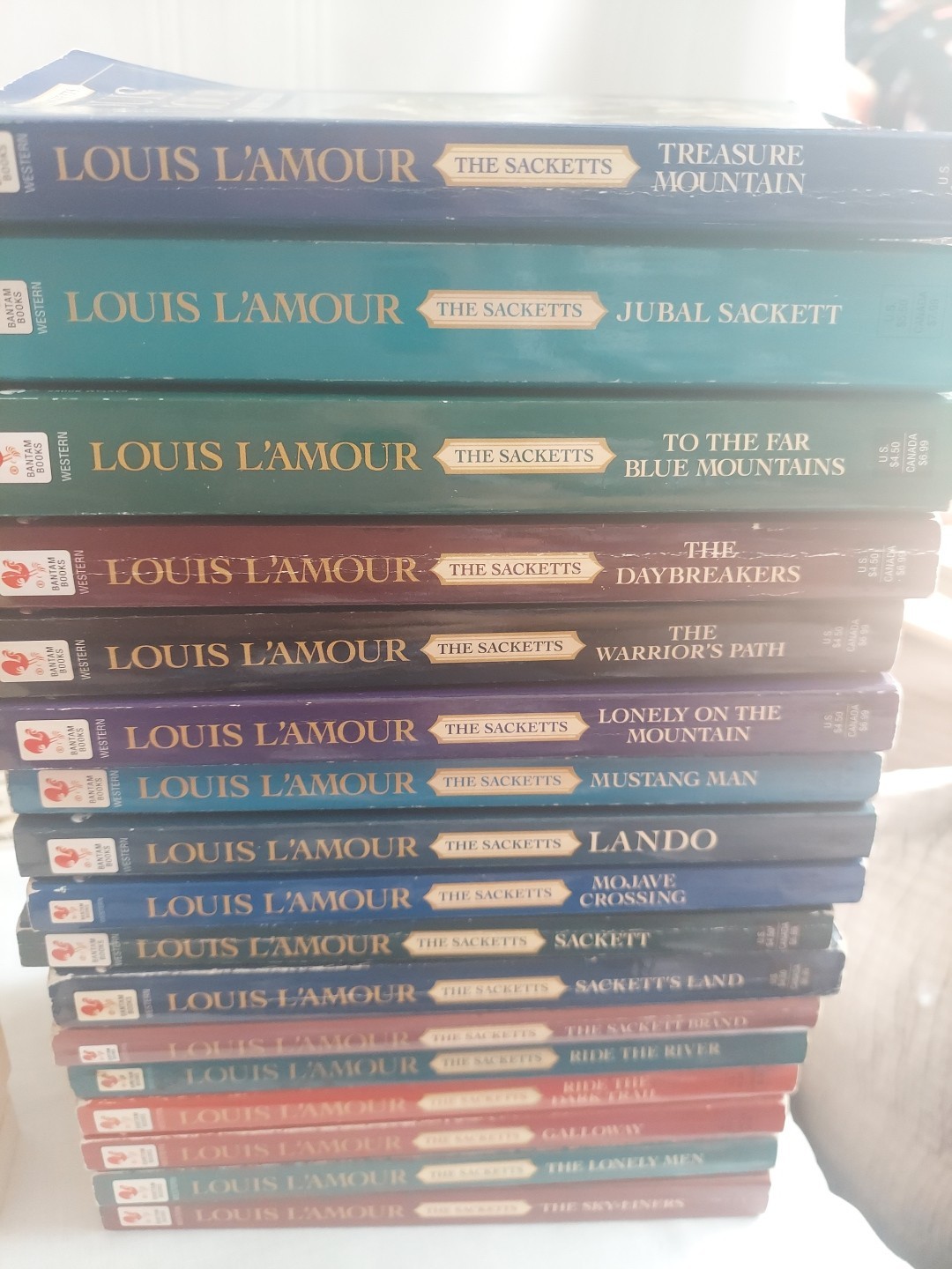 17 Book Set *The Sackett Series Paperback Book Collection By Louis L’Amour (U30