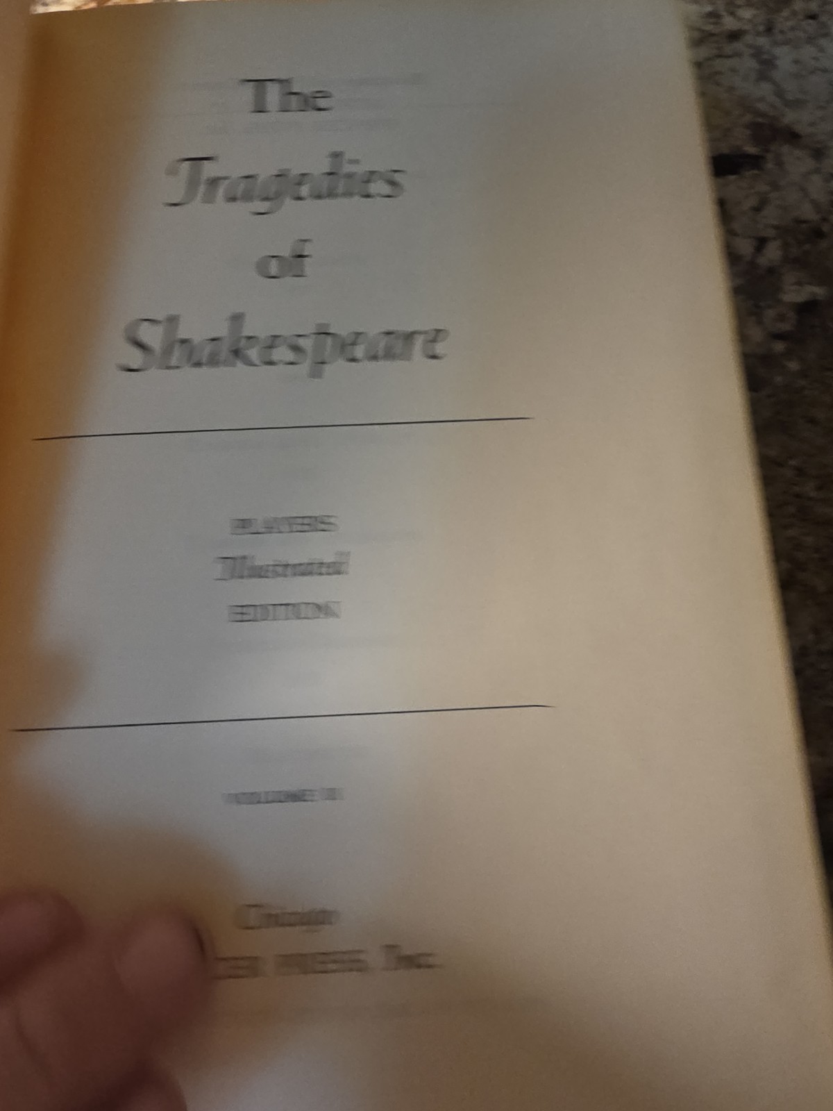 The Comedies Tragedies Histories of Shakespeare Player’s Edition 3 Volume Set