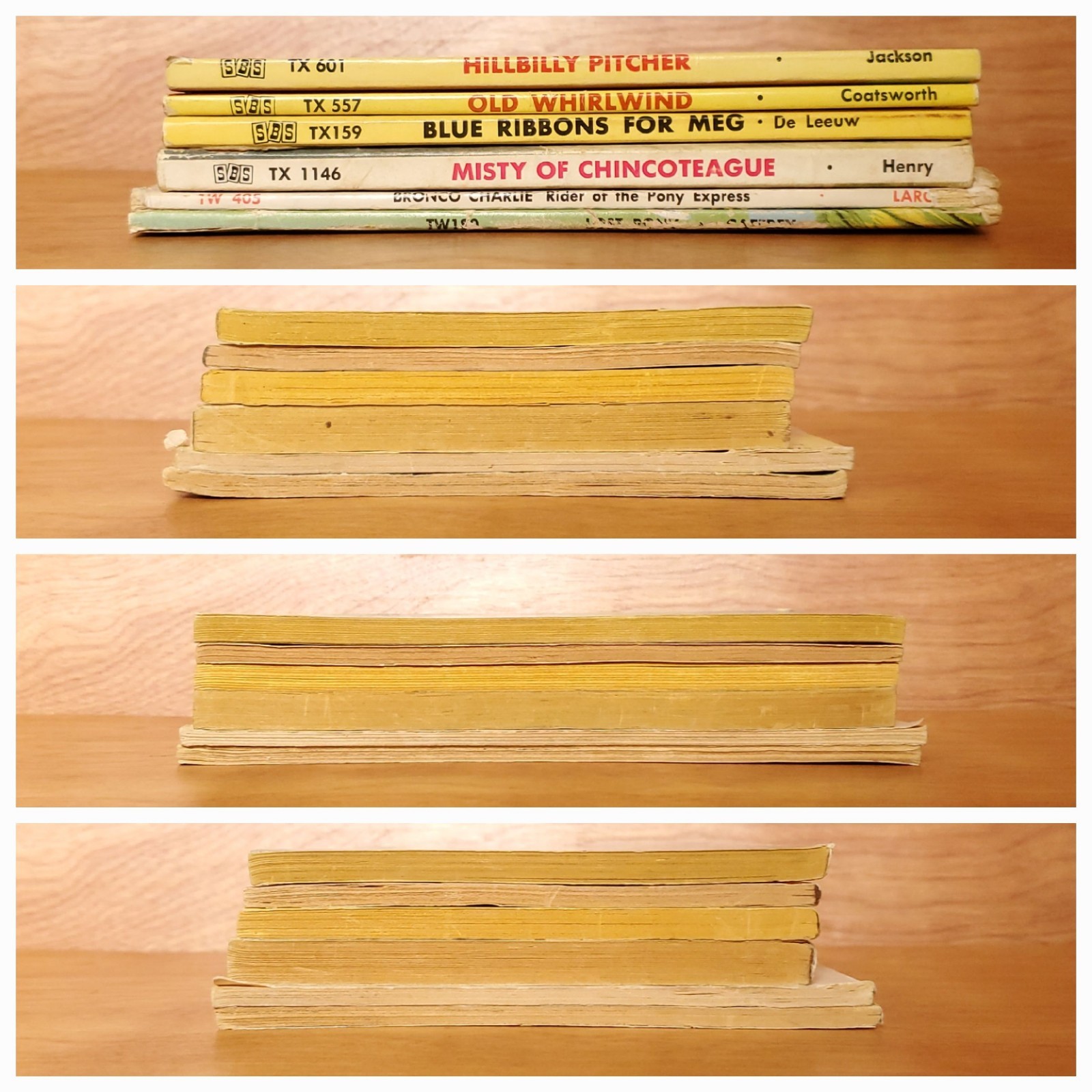 Vintage 60s SBS Paperback Lot of 6 Scholastic Chapter Book Young Reader 1960s