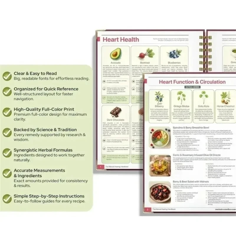 The Natural Healing Handbook – Ancient Herbal Remedies Spiral-Bound Guide