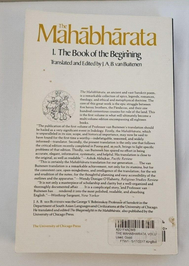 The Mahabharata I. The Book of the Beginning