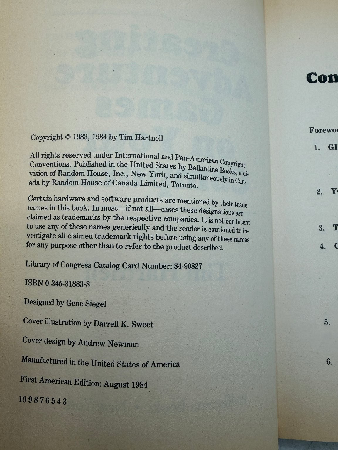 Creating Adventure Games on Your Computer Tim Hartnell 1984 First American Ed