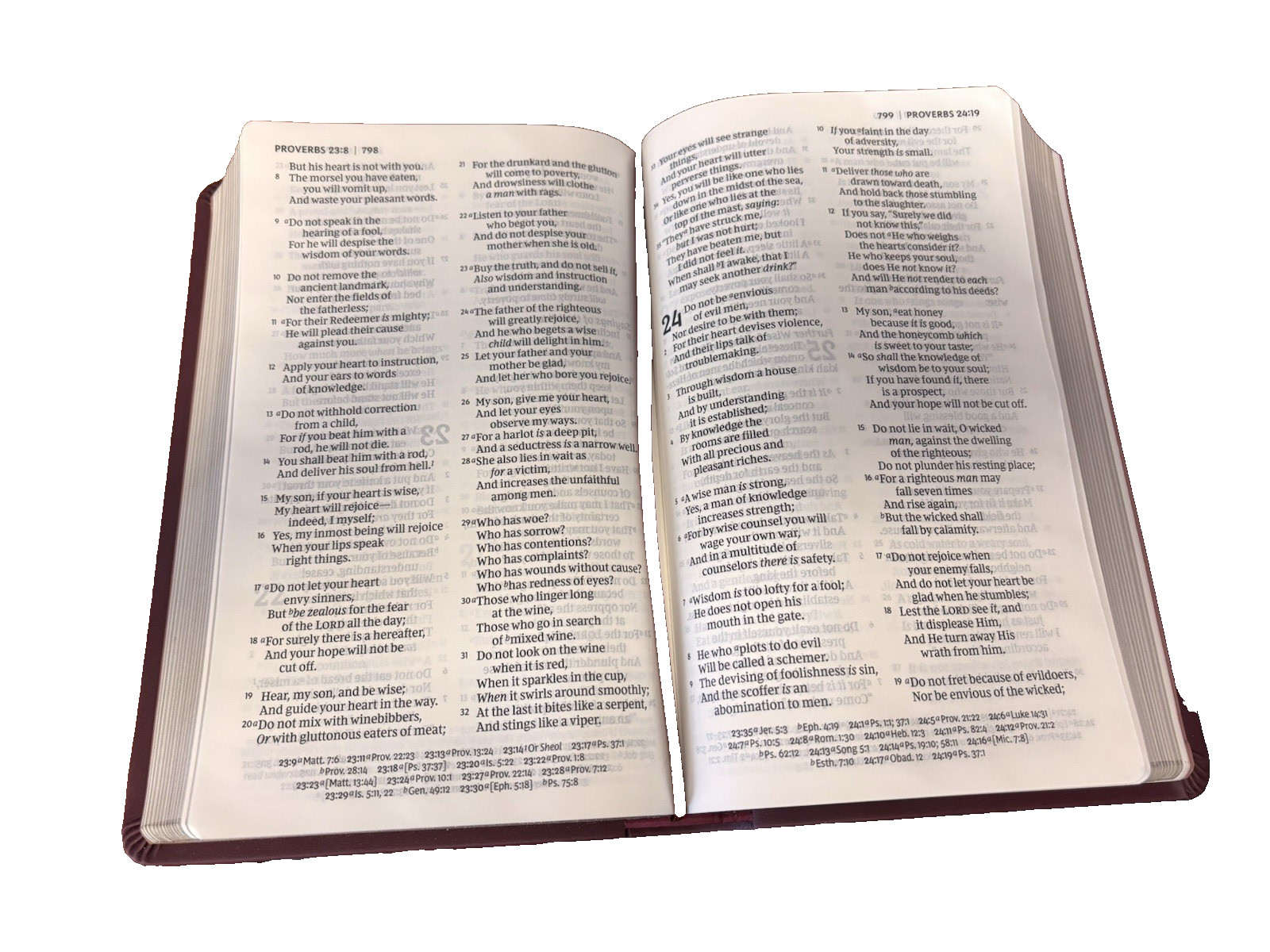 NKJV Giant Print Reference Bible BRAND NEW Burgundy Leathersoft
