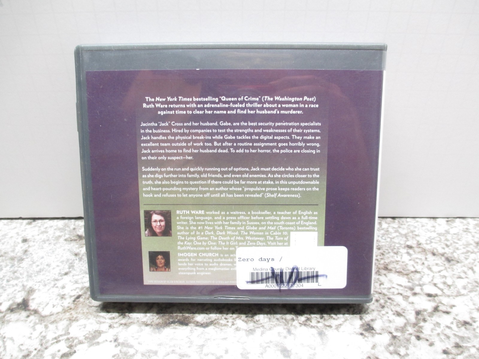 Zero Days : Audiobook CDs – Ruth Ware