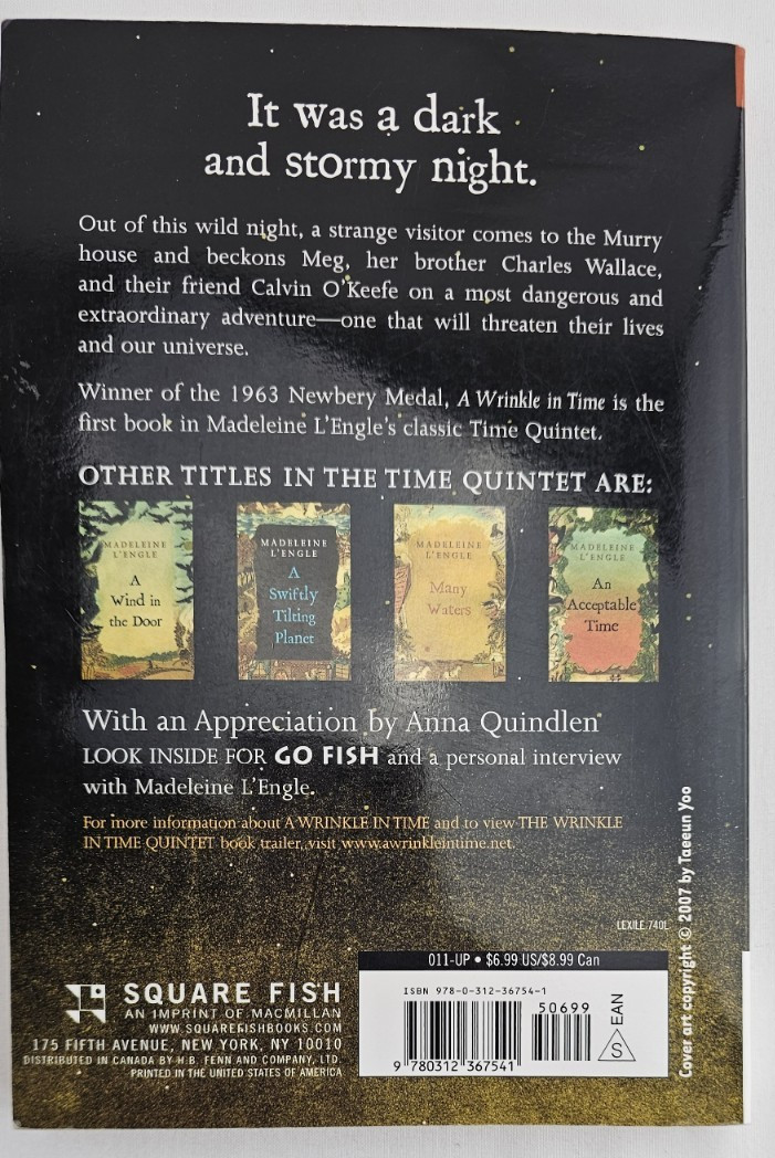 A Wrinkle in Time by Madeleine L’Engle – Paperback Edition (ISBN: 9780312367541)