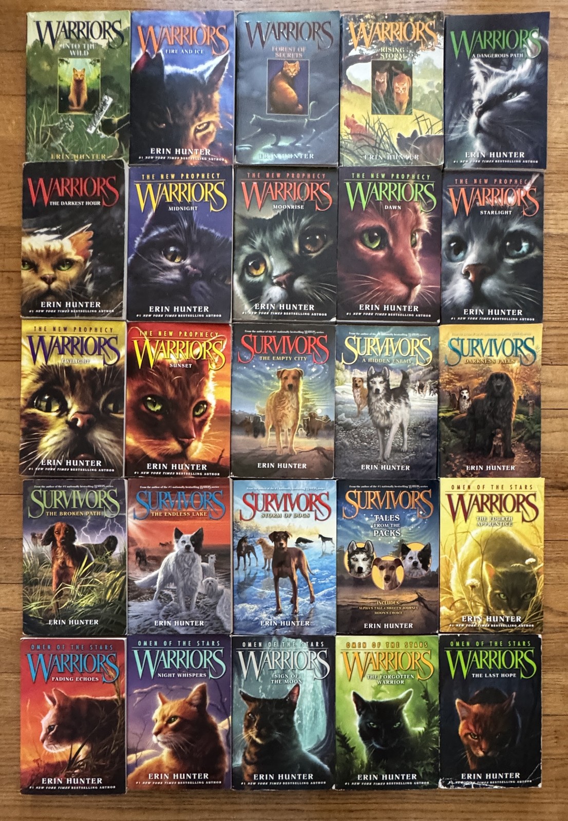 Lot 56 Erin Hunter WARRIORS books 4 Complete Sets + Near Complete