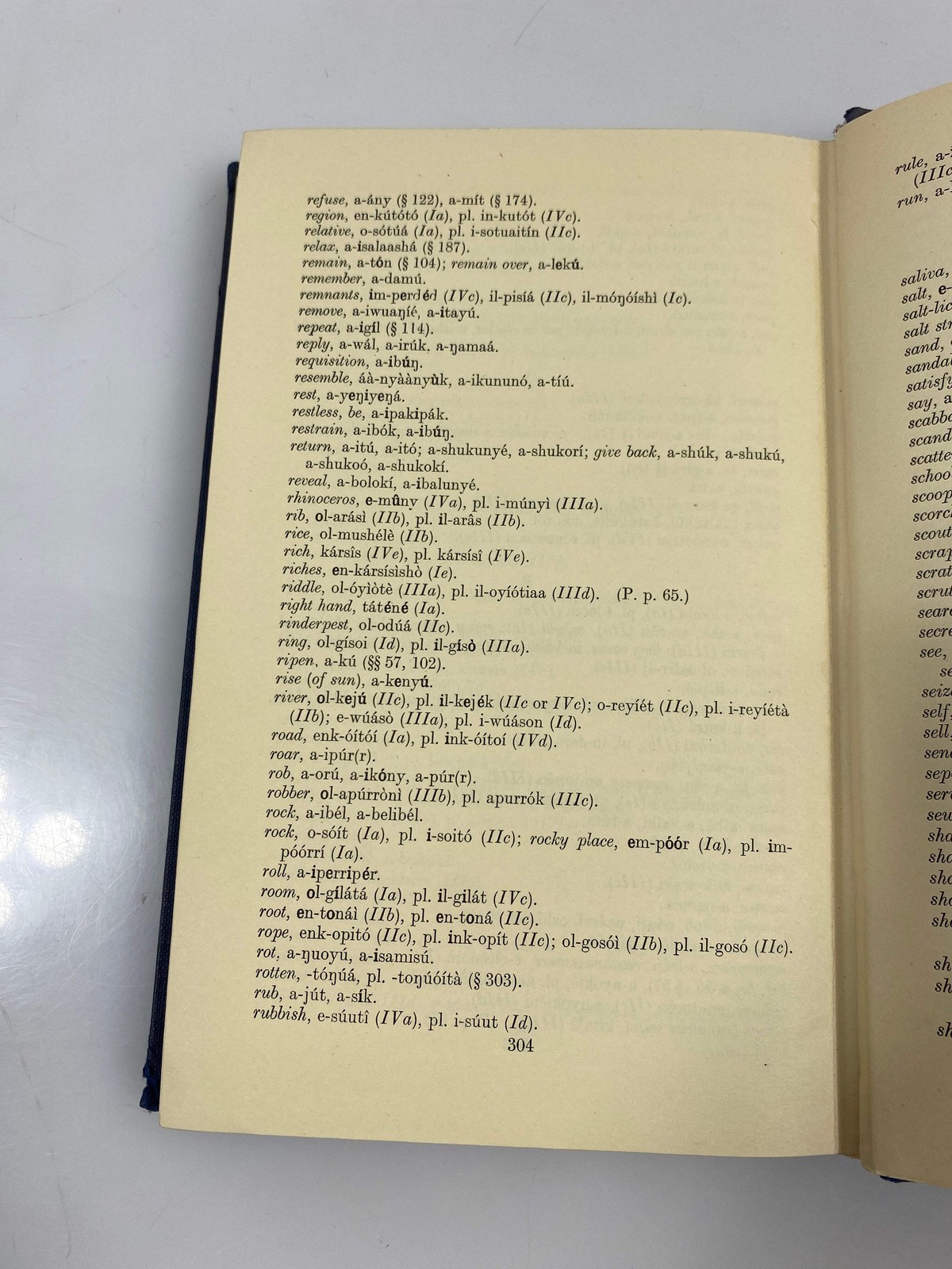 A Maasi Grammar w/ Vocab by Tucker/Mpaayei Ex-library 1955 HC