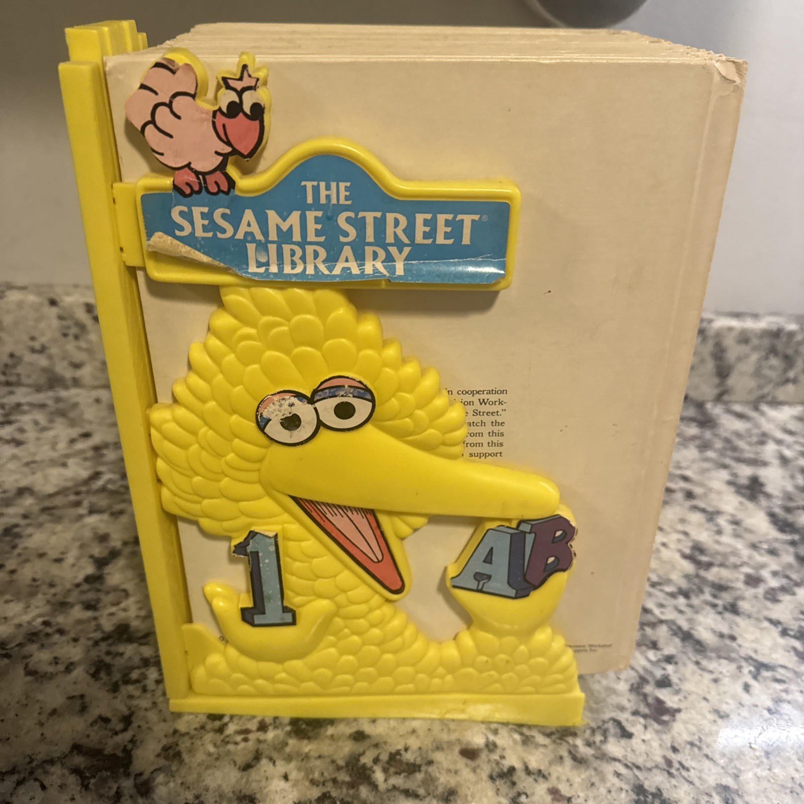 Complete Sesame Street Treasury Set 1-15 w/ Big Bird Holder 1983 CTW Books