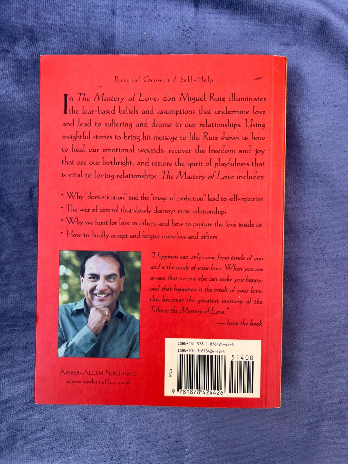 The Mastery of Love Don Miguel Ruiz Paperback Book Self Help Spirituality Used