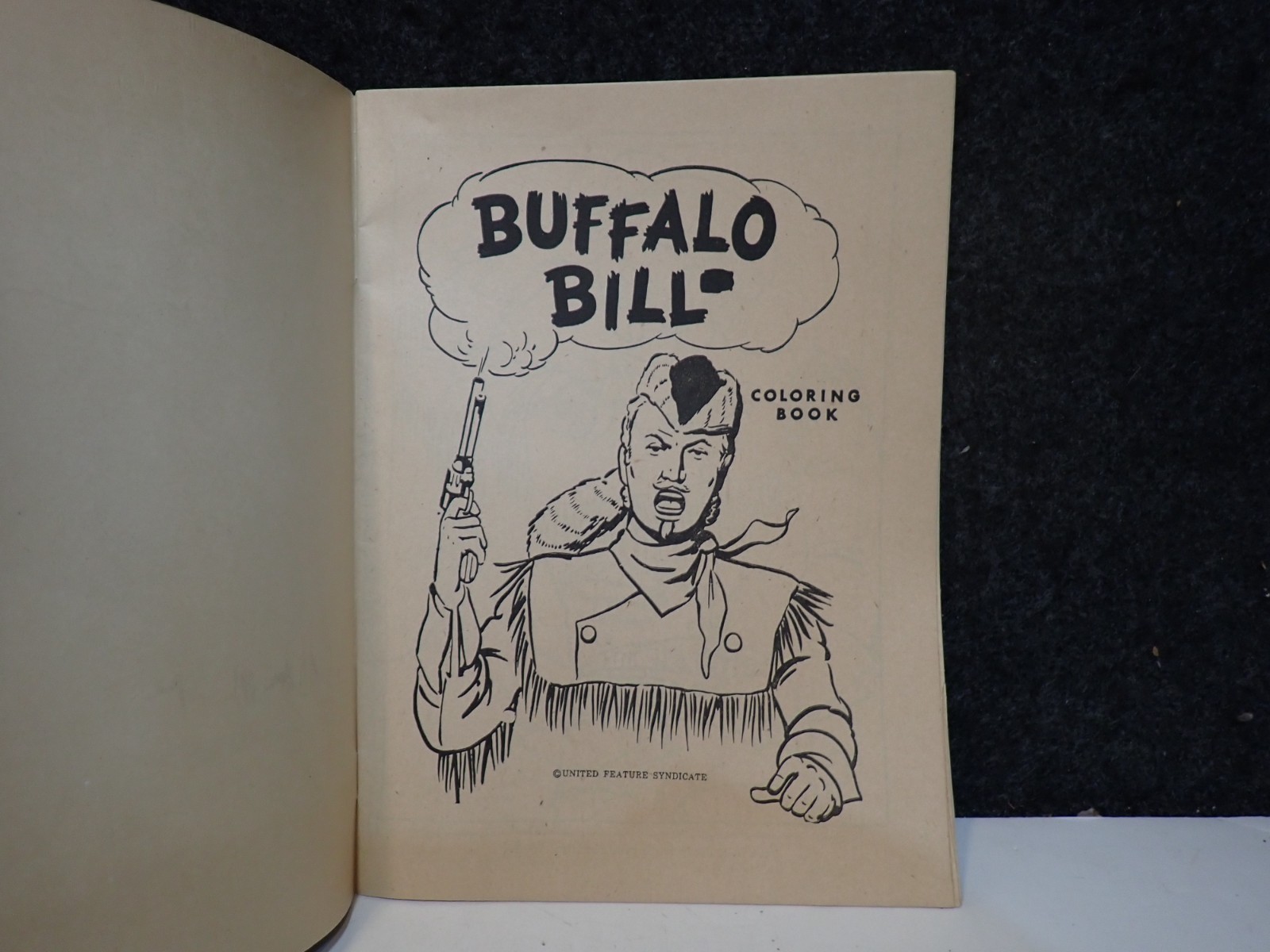 MT 1949 COMIC STRIP Buffalo Bill Action-Packed Coloring Book #1351 Abbott Pub Co