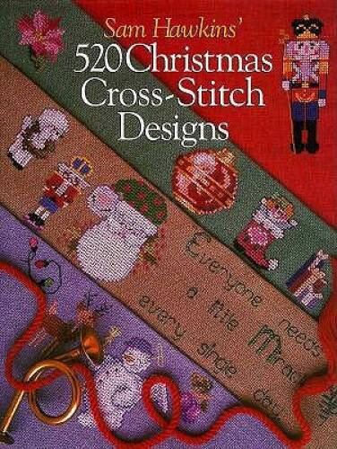 Sam Hawkins‘ 520 Christmas Cross-Stitch Design – Hardcover – VERY GOOD